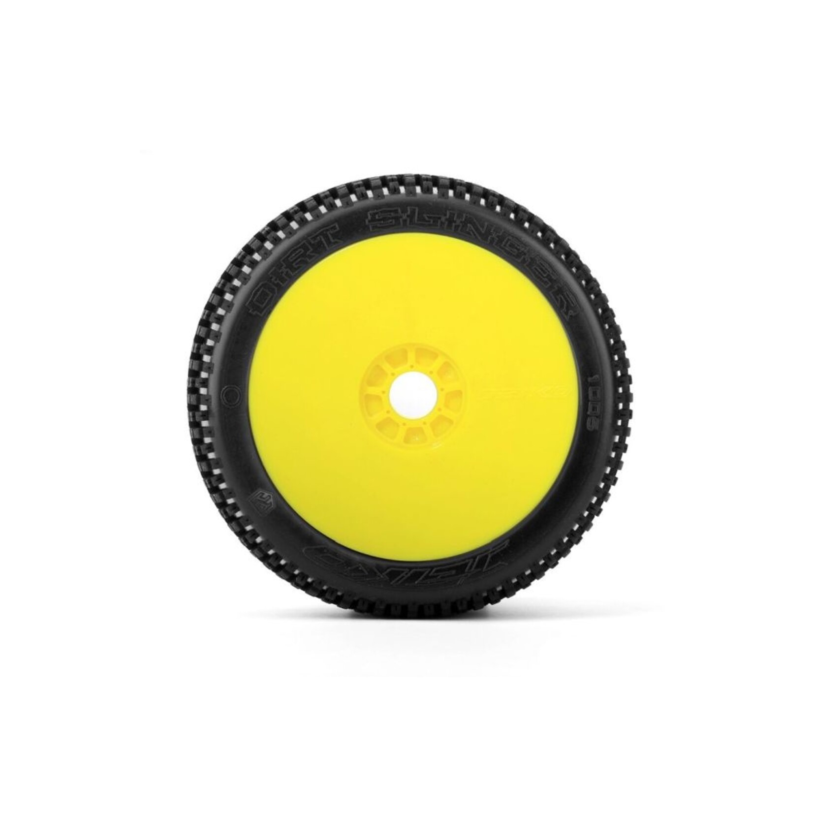 Power Hobby #PHB1005DYMSG Dirt Slinger 1/8 Buggy Mounted Tires Yellow Wheels (2) Medium Soft