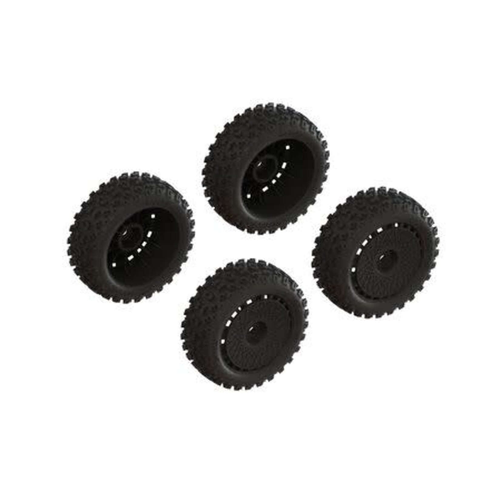 ARRMA #ARA550114 Arrma  dBoots '2-HO' Tire Set Glued (Black) (2 Pairs)