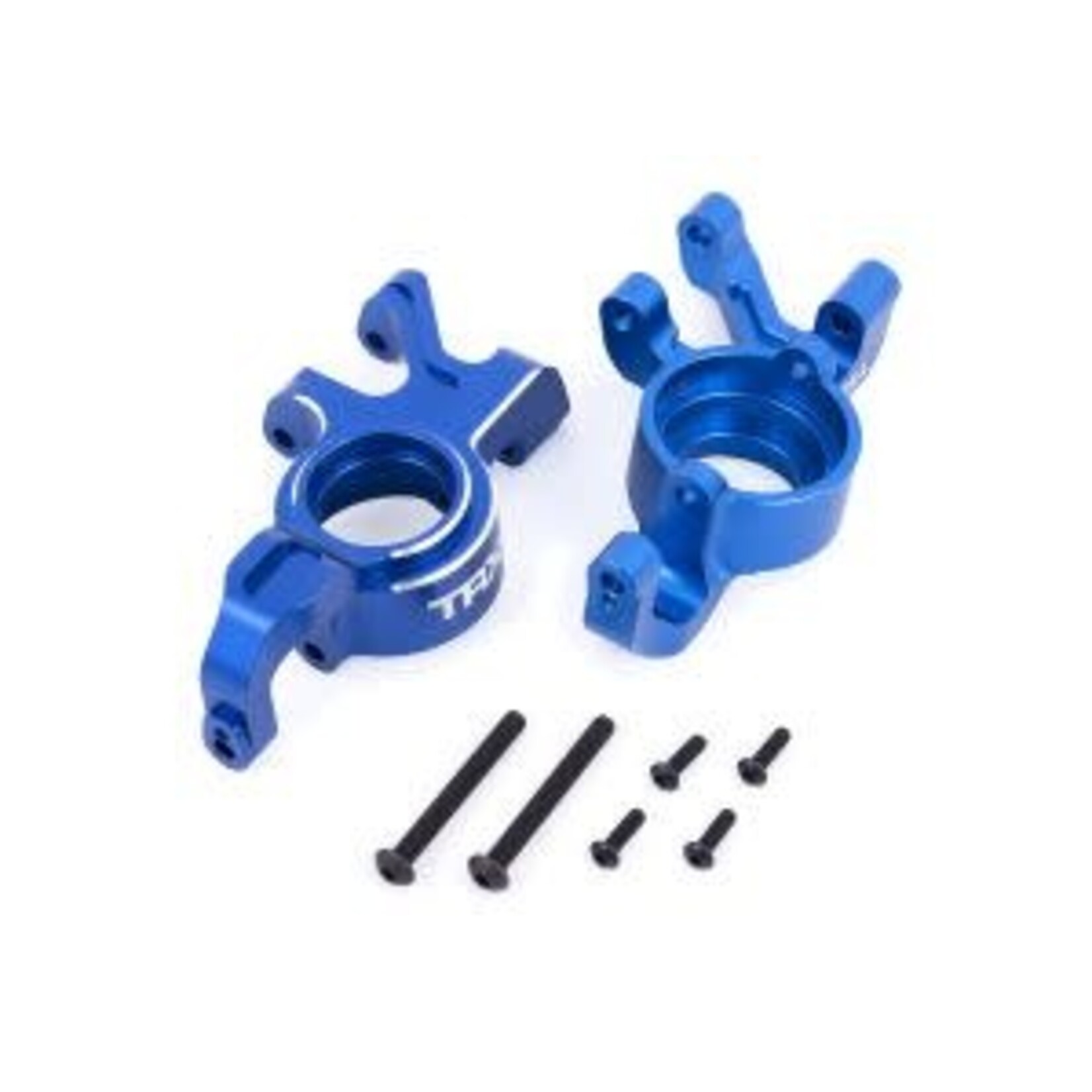 Traxxas #7836-BLUE  Traxxas Steering blocks, 6061-T6 aluminum (blue-anodized), left & right