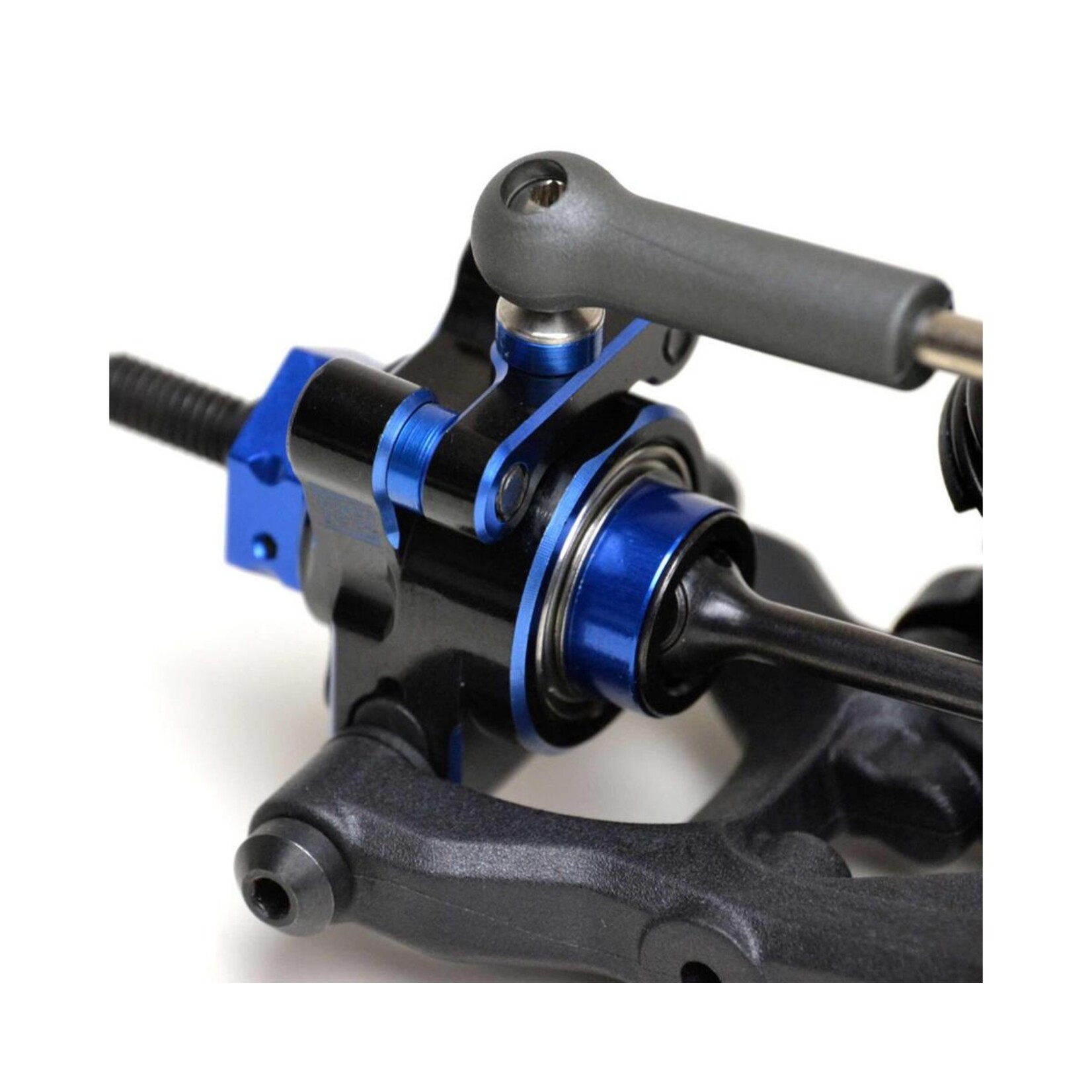 Exotek Exotek B74/B6.2 HD Aluminum Rear Hub Link Mounts (Black/Blue) (2)  #1938