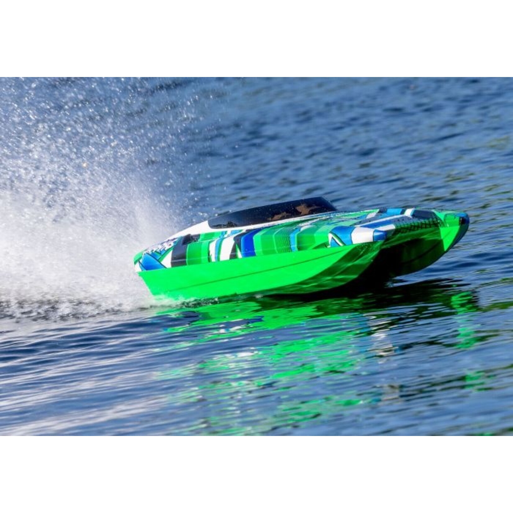 Traxxas #57046-4-GRNR Traxxas DCB M41 Widebody 40" Catamaran High Performance 6S Race Boat (Green) w/TQi 2.4Ghz Radio & TSM