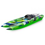 Traxxas #57046-4-GRNR Traxxas DCB M41 Widebody 40" Catamaran High Performance 6S Race Boat (Green) w/TQi 2.4Ghz Radio & TSM