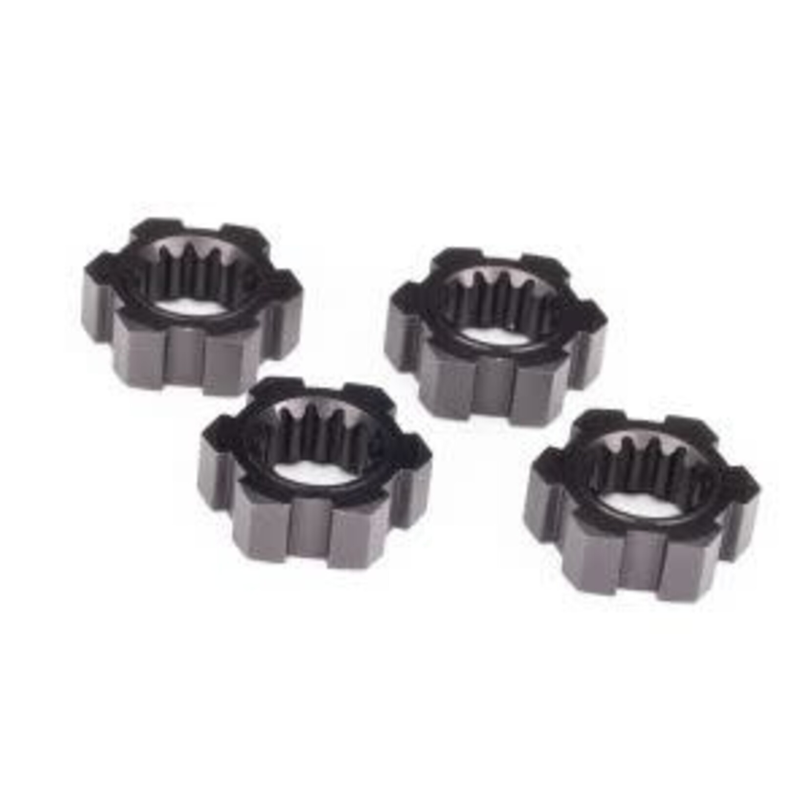 Traxxas Traxxis Wheel hubs, hex, aluminum (gray-anodized) (4) #7756-GRAY