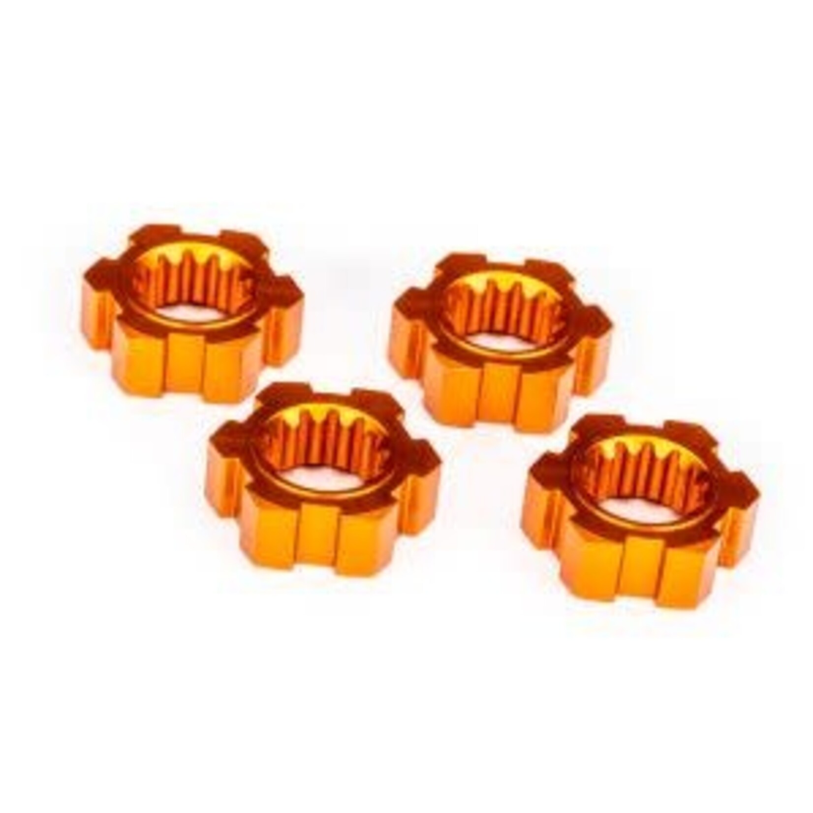 Traxxas Traxxas Wheel hubs, hex, aluminum (orange-anodized) (4) #7756-ORNG