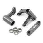 ST Racing Concepts ST Racing Concepts Aluminum Steering Bellcrank Set (w/Bearings) (Gun Metal)  #SPTST3743XGM