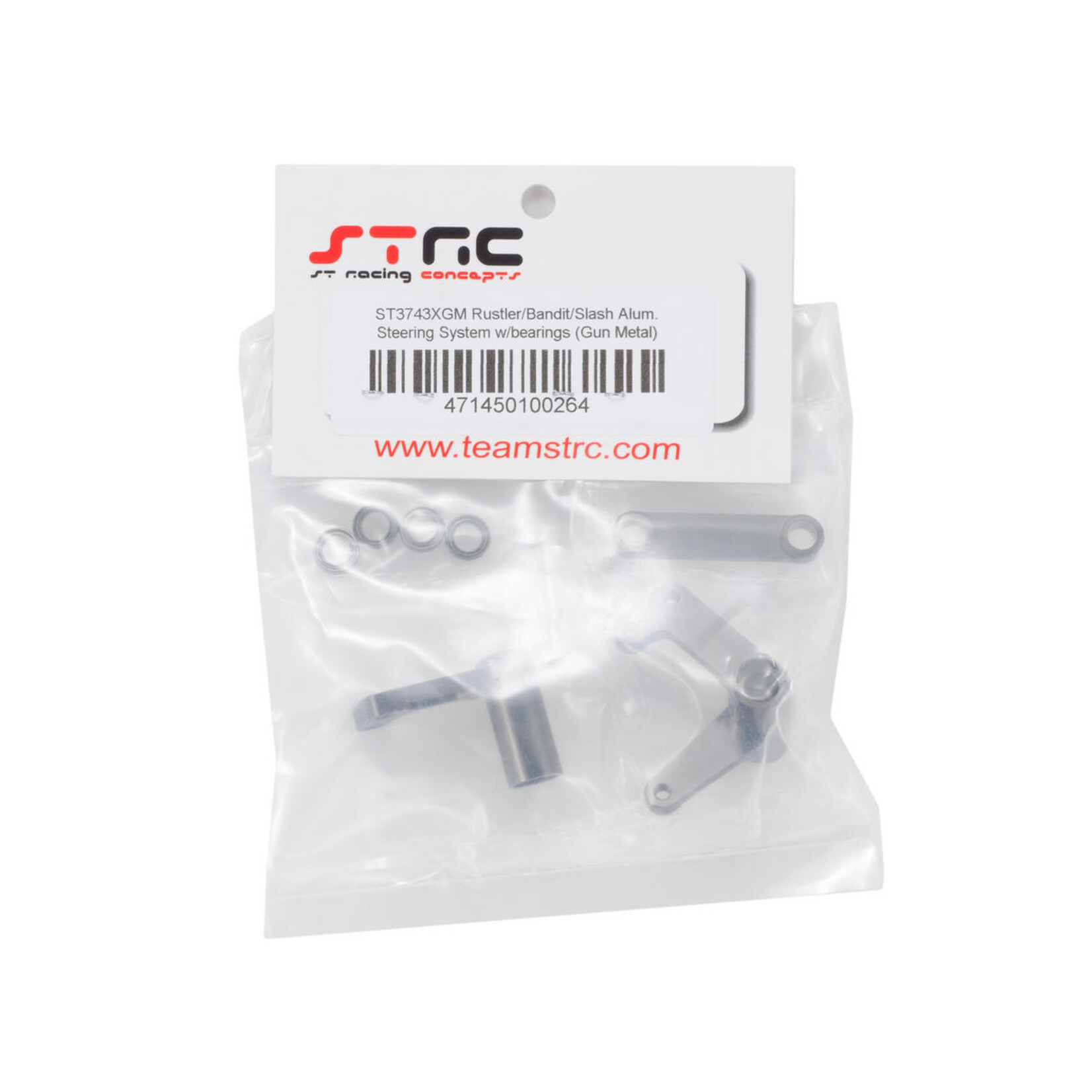 ST Racing Concepts ST Racing Concepts Aluminum Steering Bellcrank Set (w/Bearings) (Gun Metal)  #SPTST3743XGM