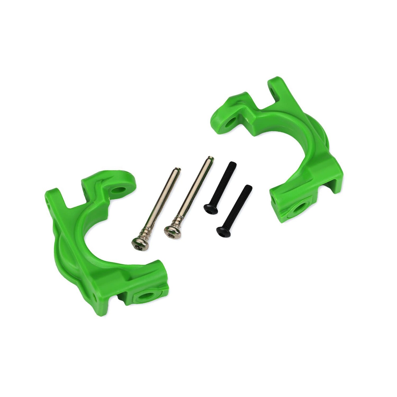 Traxxas Traxxas Caster blocks (c-hubs), extreme heavy duty, green (left & right)/ 3x32mm hinge pins (2)/ 3x20mm BCS (2) (for use with #9080 upgrade kit) #9032G