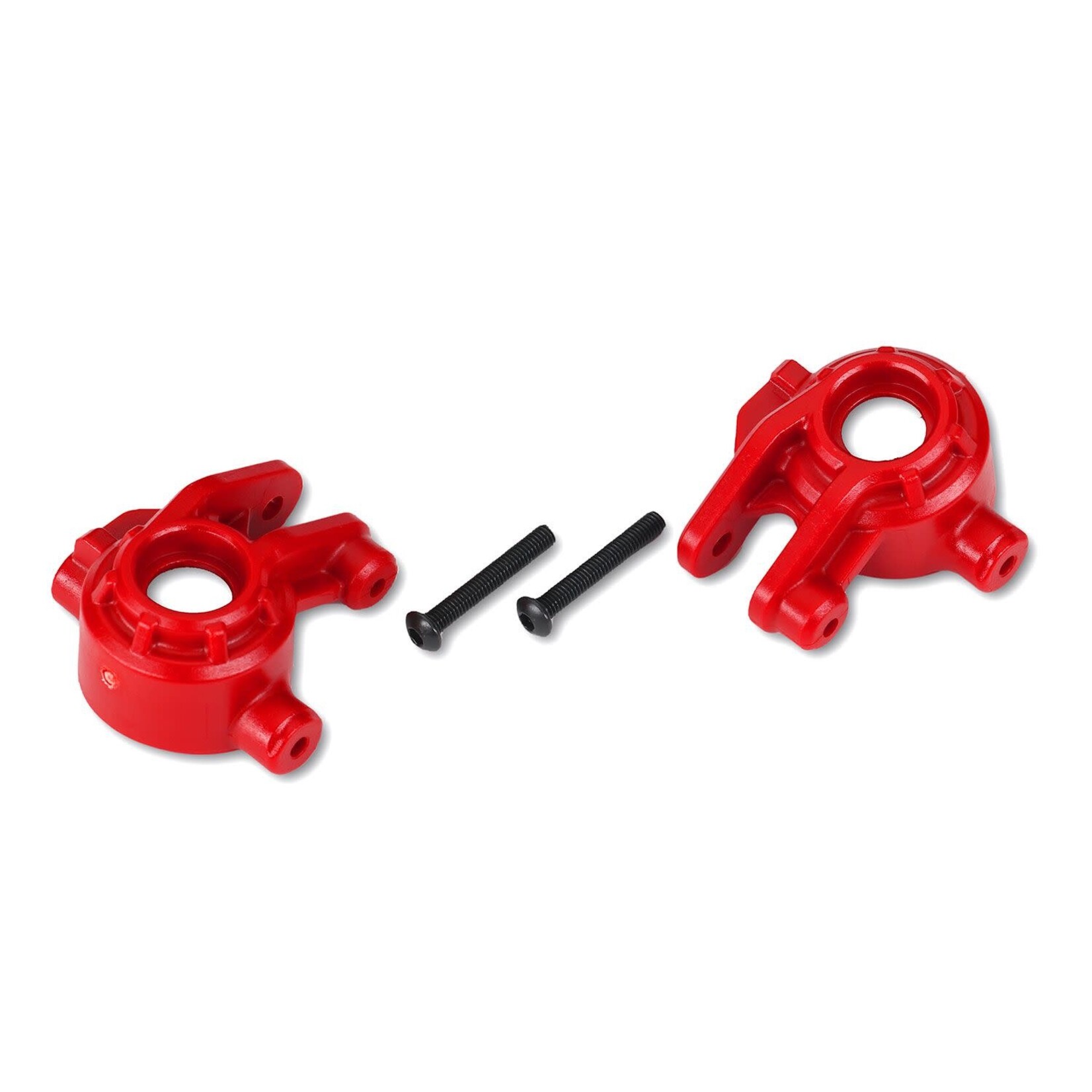 Traxxas Traxxas Steering blocks, extreme heavy duty, red (left & right)/ 3x20mm BCS (2) (for use with #9080 upgrade kit) #9037R