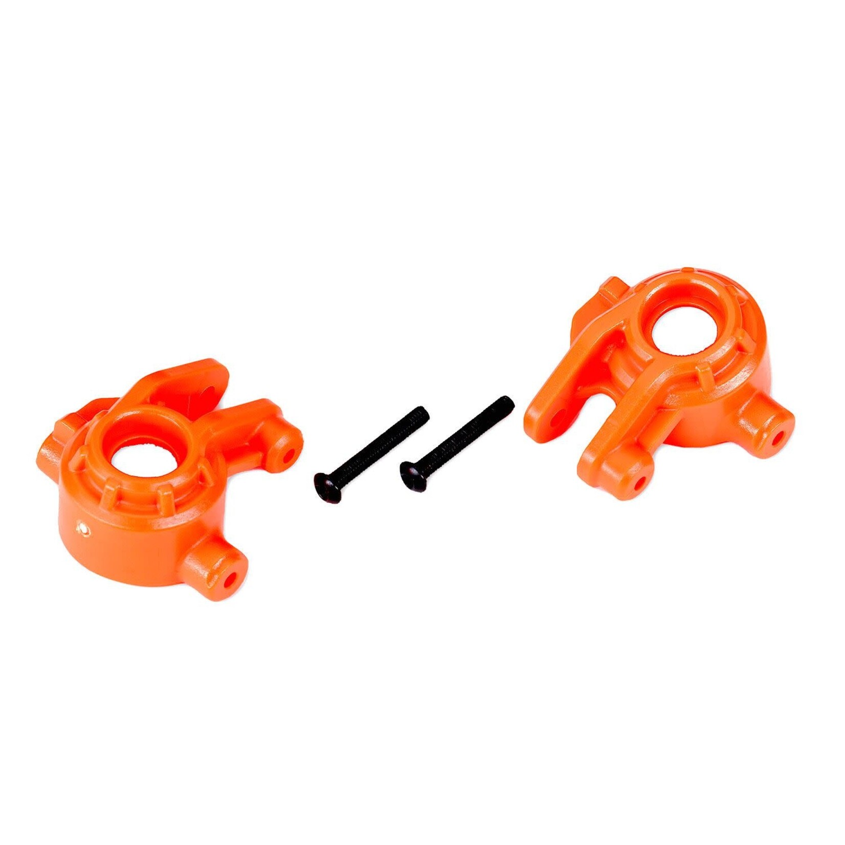 Traxxas Traxxas Steering blocks, extreme heavy duty, orange (left & right)/ 3x20mm BCS (2) (for use with #9080 upgrade kit) #9037T