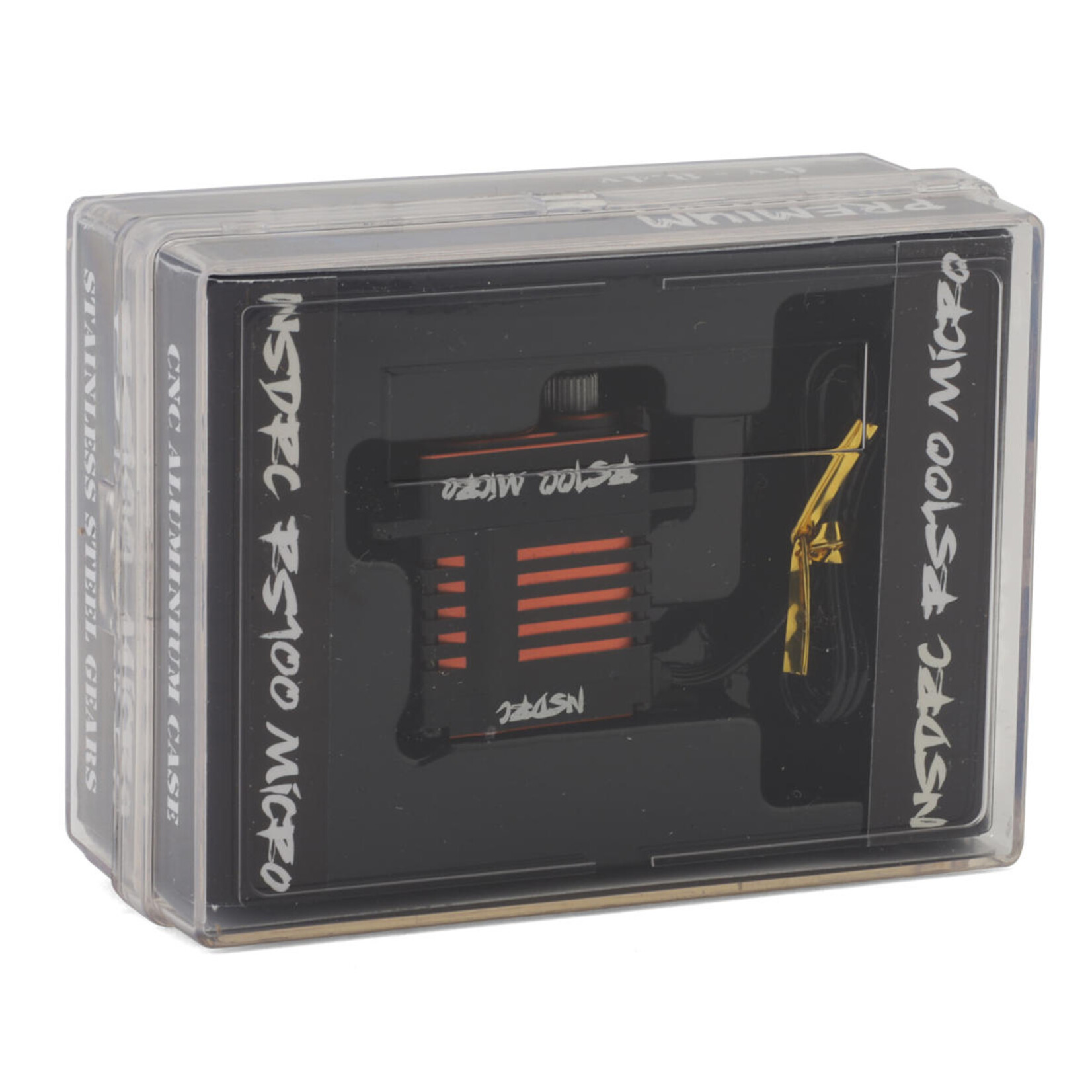 NSDRC #NSD-MSRVOO  NSDRC RS100 Limited Edition Waterproof Micro Servo (HV) (Special Edition Orange) w/Aluminum Horn
