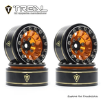 Treal #X003ZQM0Q9 Treal Hobby Type I 1.0" Classic 12-Spoke Beadlock Wheels (Orange) (4) (27.2g)