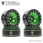 Treal #X003Z3T3X5 Treal Hobby Type I 1.0" Classic 12-Spoke Beadlock Wheels (Green) (4) (27.2g)