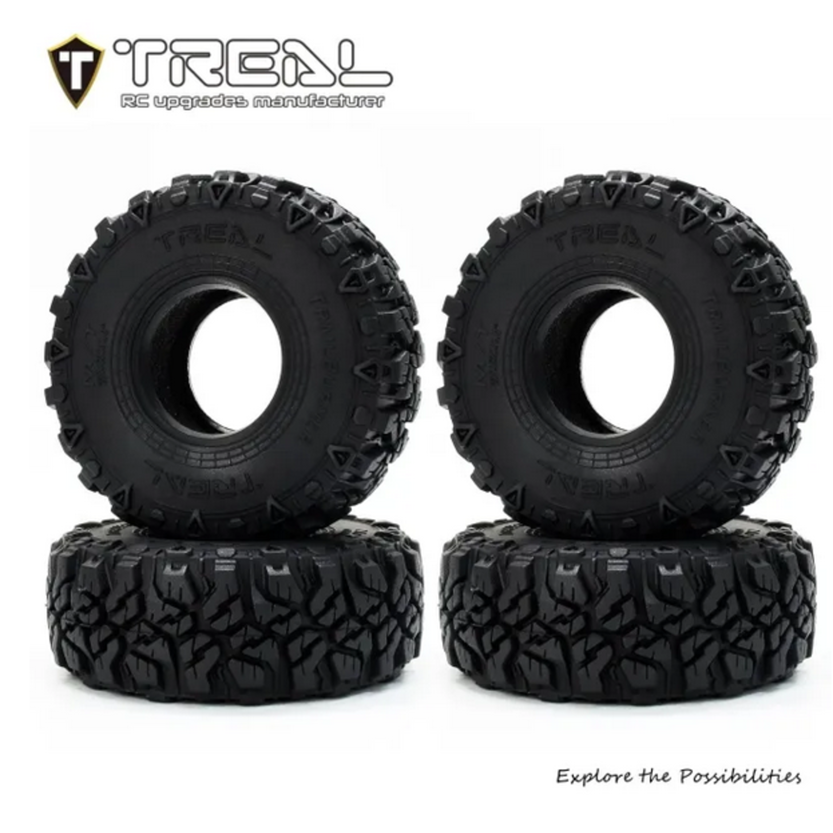 Treal #X003V596Q1 Treal Hobby Trailburner 1.0" Micro Crawler Tires (4)