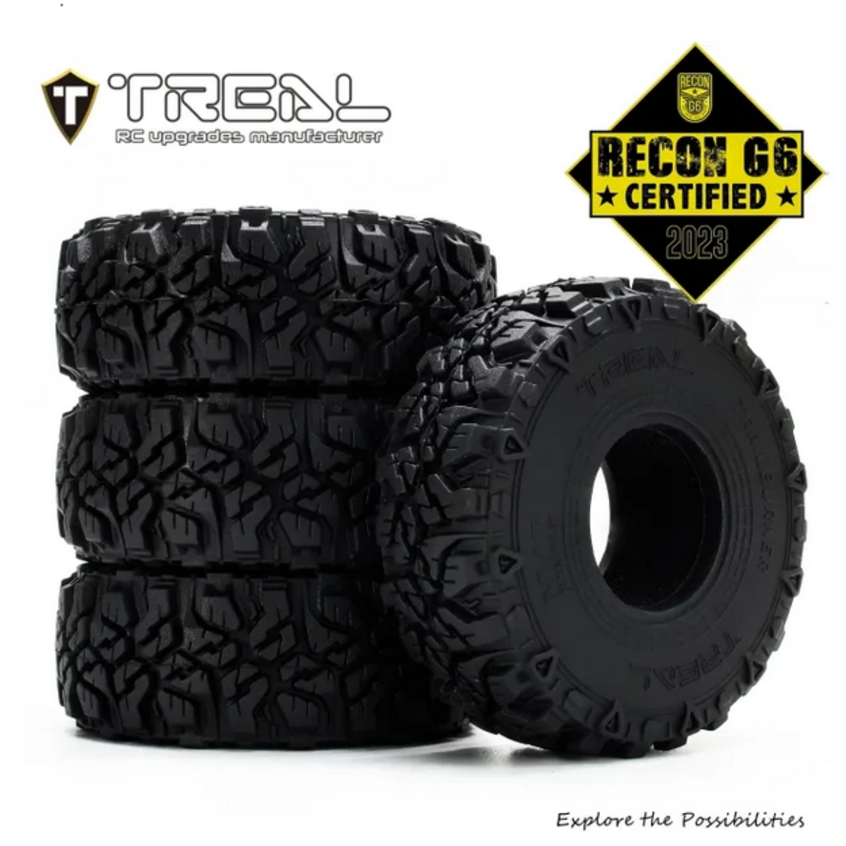 Treal #X003V596Q1 Treal Hobby Trailburner 1.0" Micro Crawler Tires (4)