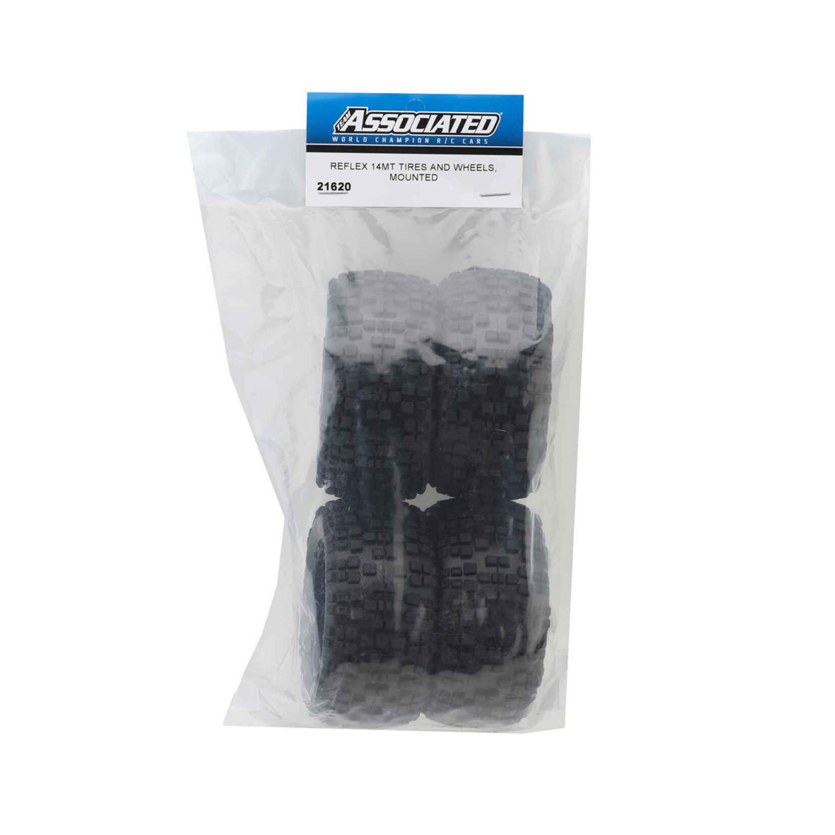 Team Associated #ASC21620  Team Associated Reflex 14MT Pre-Mounted Tires (4) (Black)