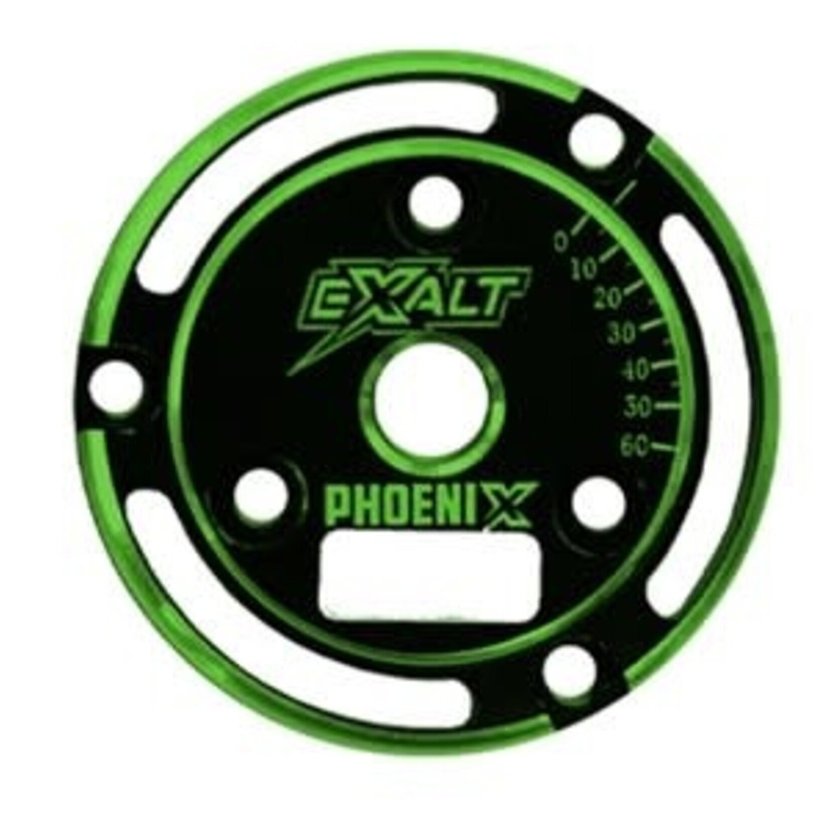 Exalt Exalt Black Phoenix Endplate with Green Chamfered Edges #EXA0233GR