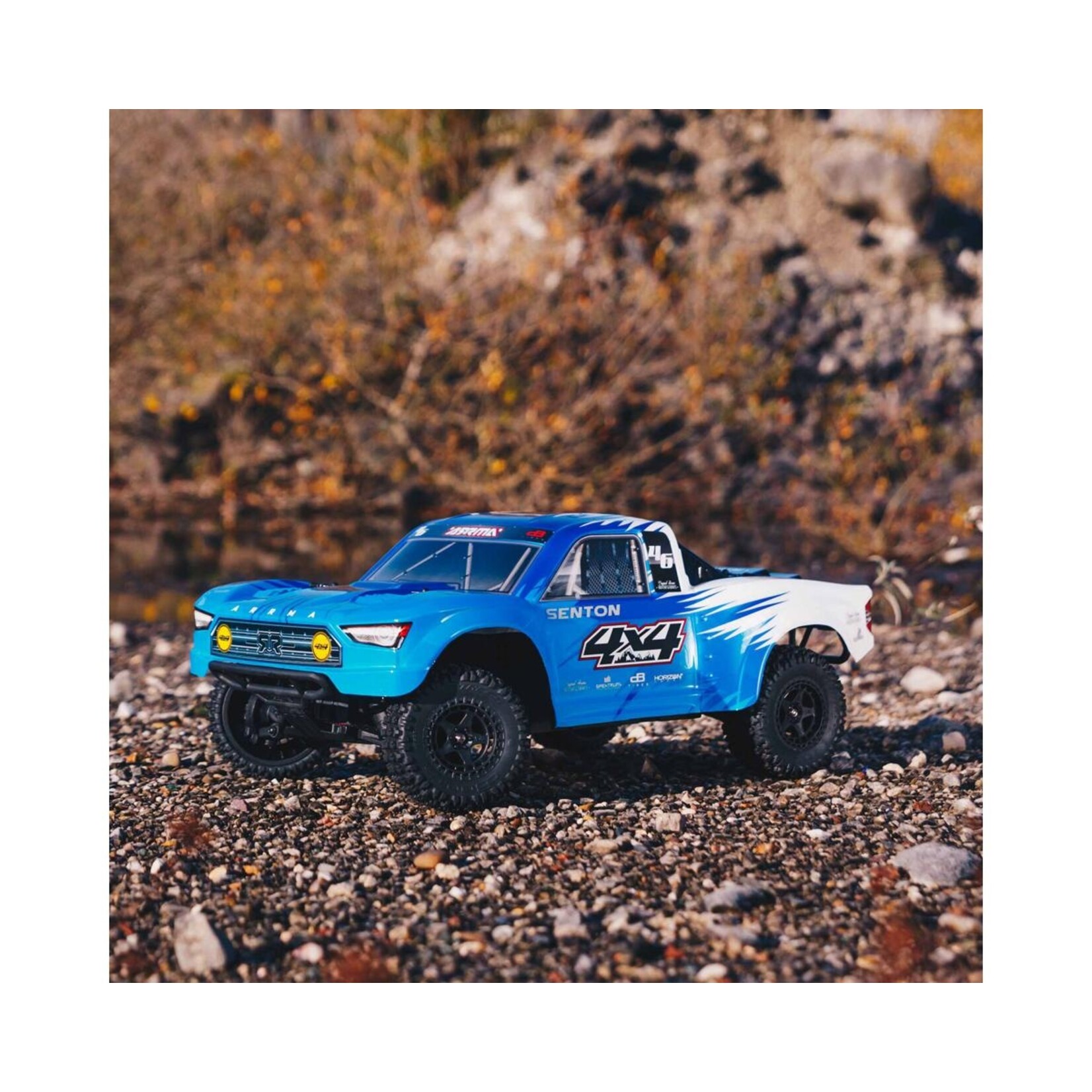 ARRMA #ARA4203XV3T2 Arrma Senton 4X4 MEGA 550 1/10 RTR Short Course Truck (Blue) w/Spektrum SLT3 2.4GHz Radio
