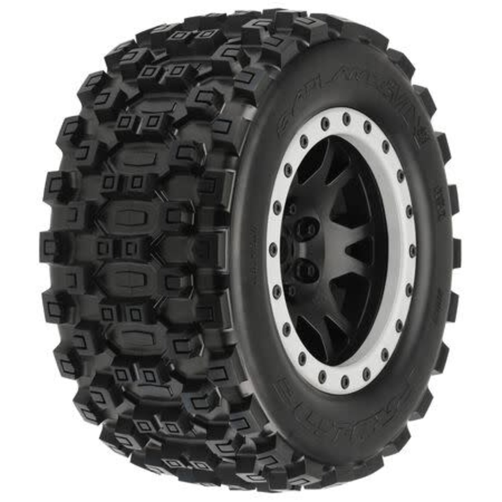 Pro-Line #1013113 Pro-Line  1/5 Badlands MX43 Pro-Loc F/R X-MAXX MTD 24mm Blk/Gry Impulse (2)