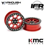 Vanquish Products #VPS08063 Vanquish Products 2.2 Aluminum KMC KM237 Riot Beadlock Wheels  (RED)