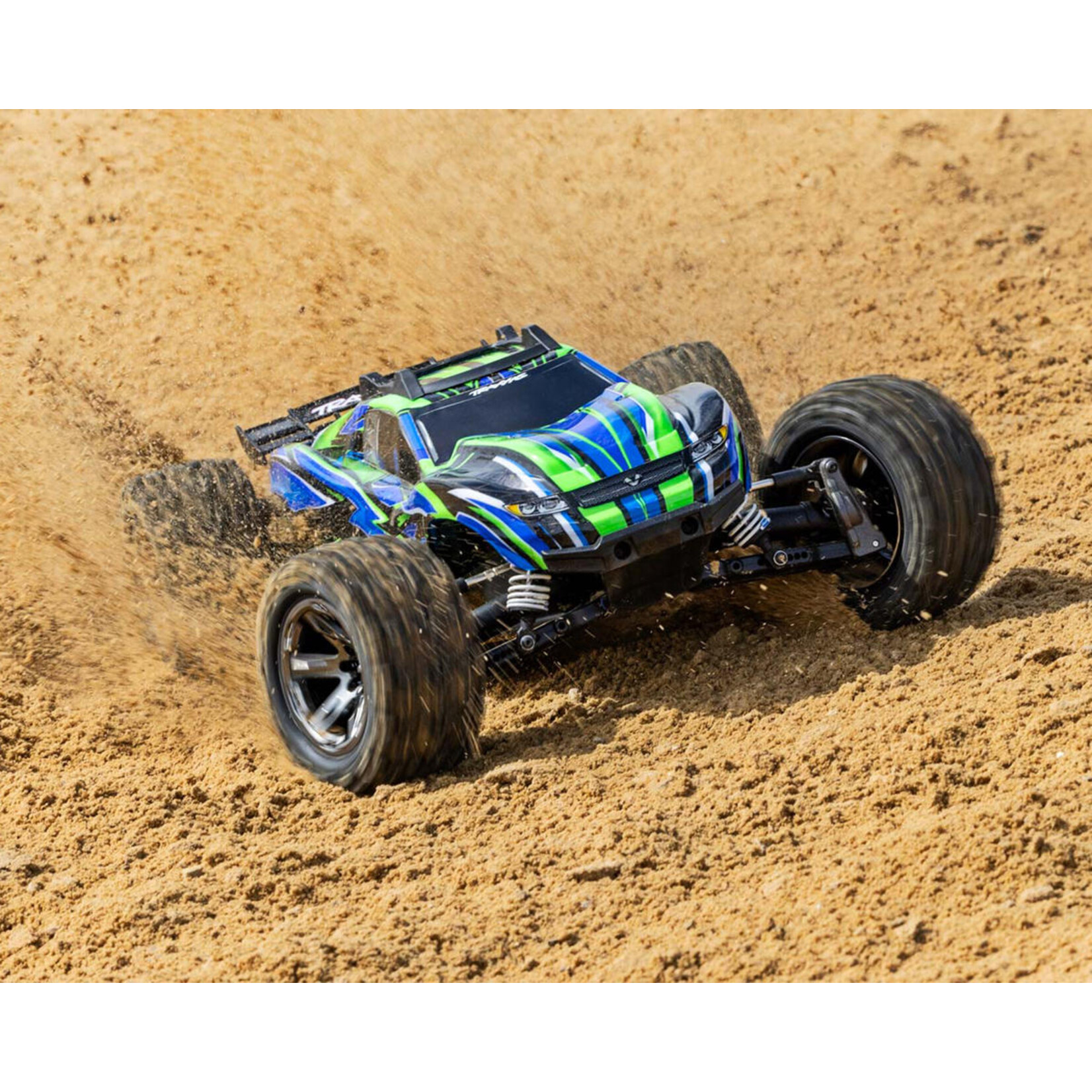 Traxxas #67376-4-GRN Traxxas Rustler 4x4 VXL Brushless RTR 1/10 4WD Stadium Truck (Green) w/TQi 2.4GHz Radio & TSM