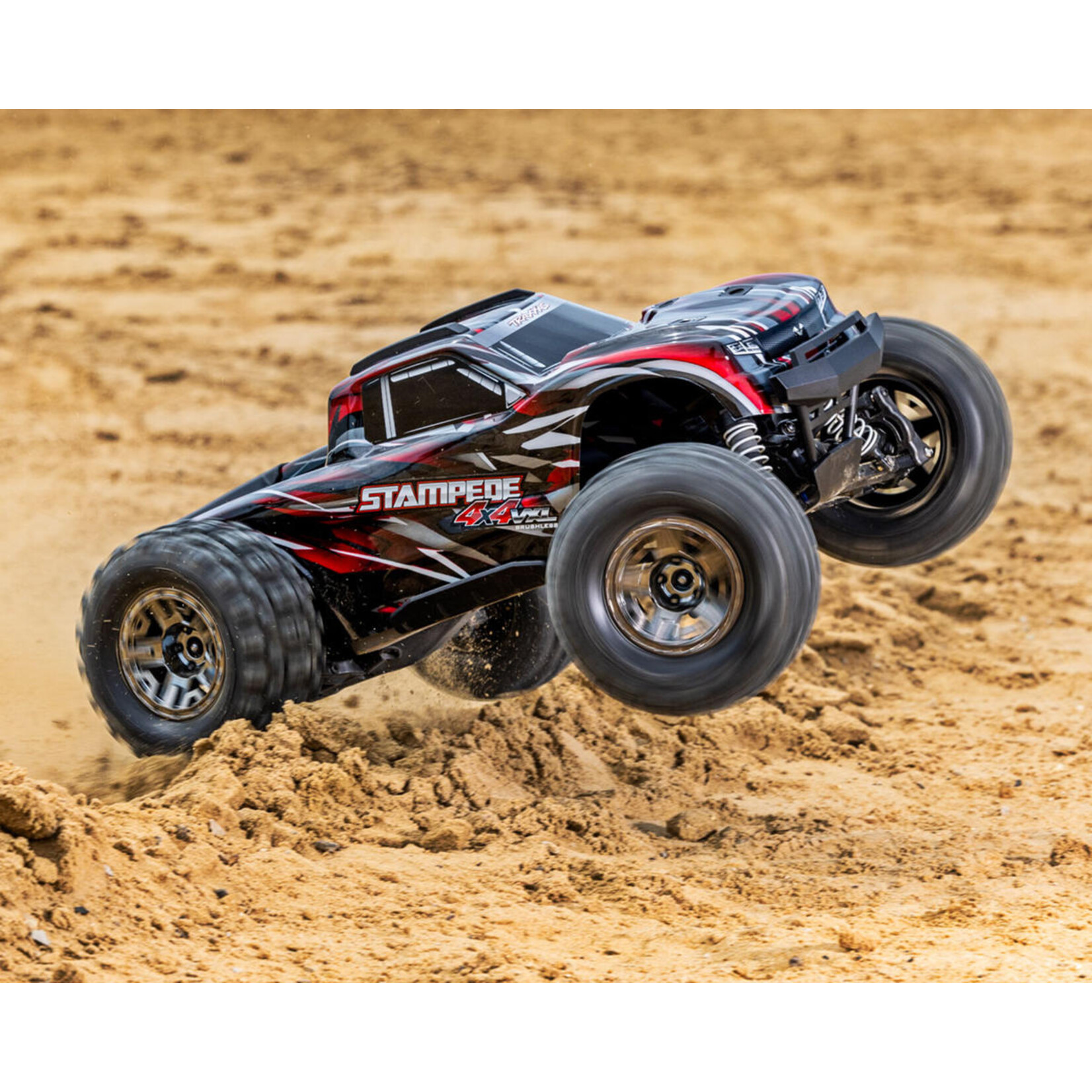 Traxxas #90376-4-RED Traxxas Stampede 4x4 VXL Brushless RTR 1/10 4WD Monster Truck (Red) w/TQi 2.4GHz Radio & TSM (RED)