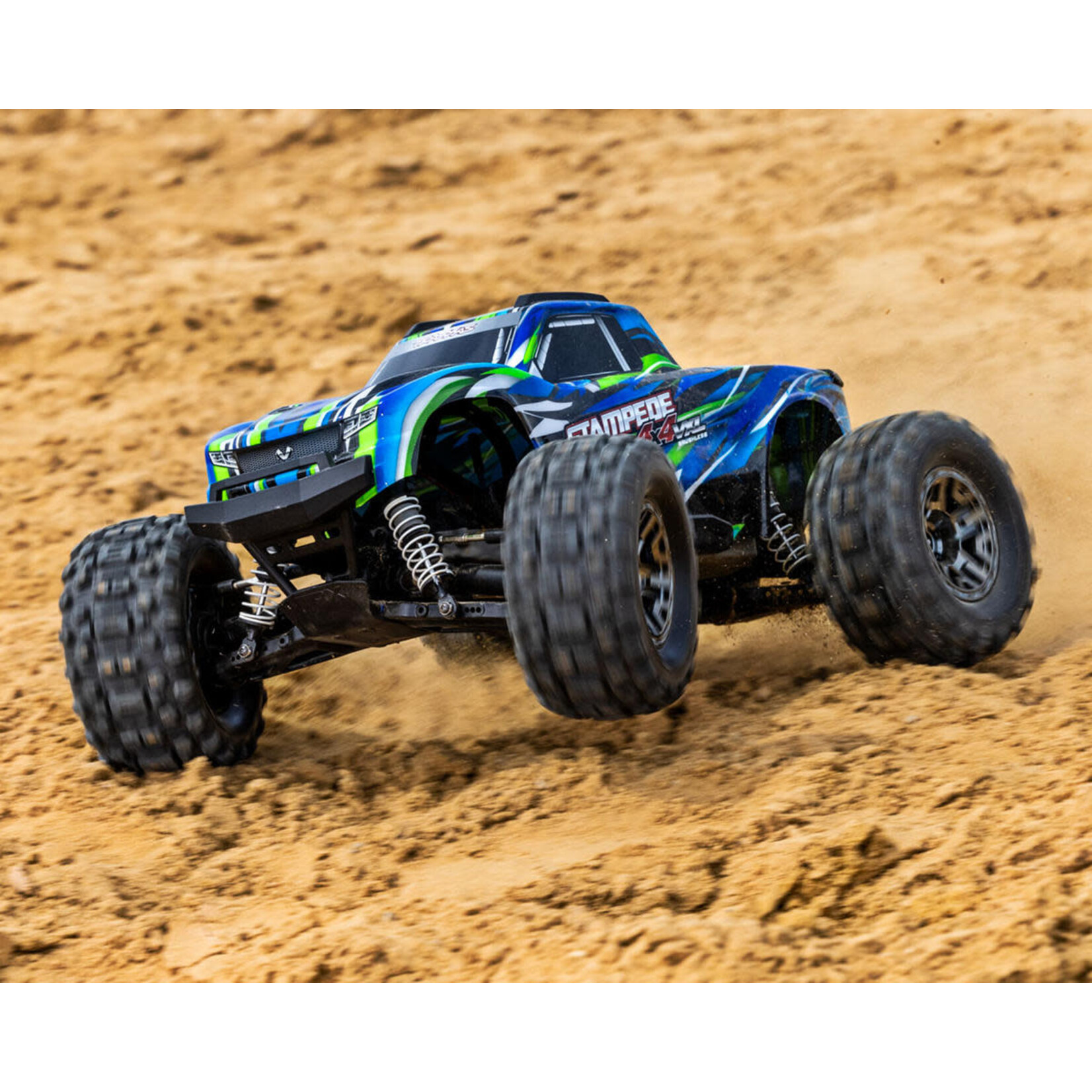 Traxxas #90376-4-GRN Traxxas Stampede 4x4 VXL Brushless RTR 1/10 4WD Monster Truck (Green) w/TQi 2.4GHz Radio & TSM