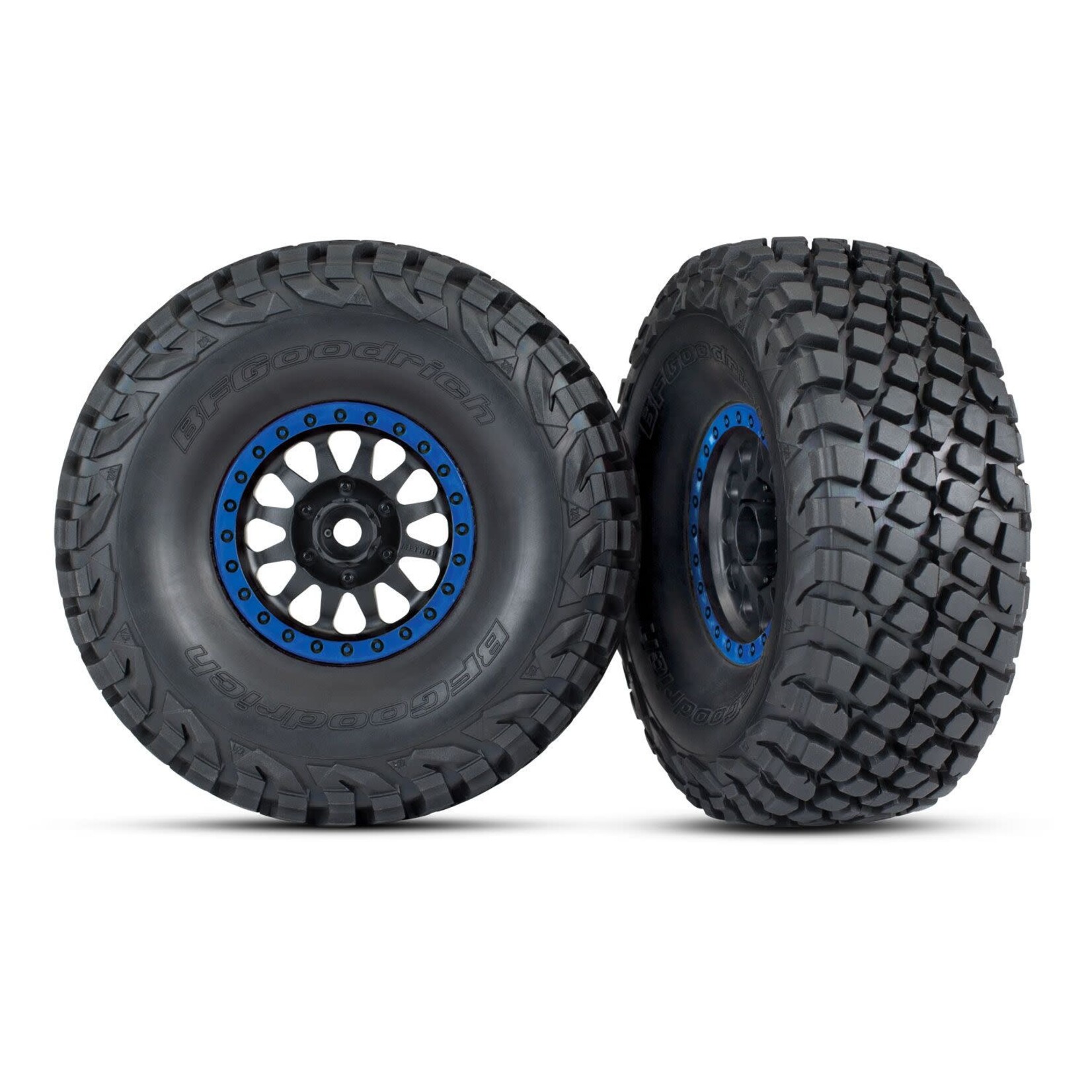 Traxxas #8474X  Traxxas Unlimited Desert Racer Pre-Mounted BFGoodrich Baja KR3 Tires w/Method Racing Beadlock Wheels (Black/Blue) (2)