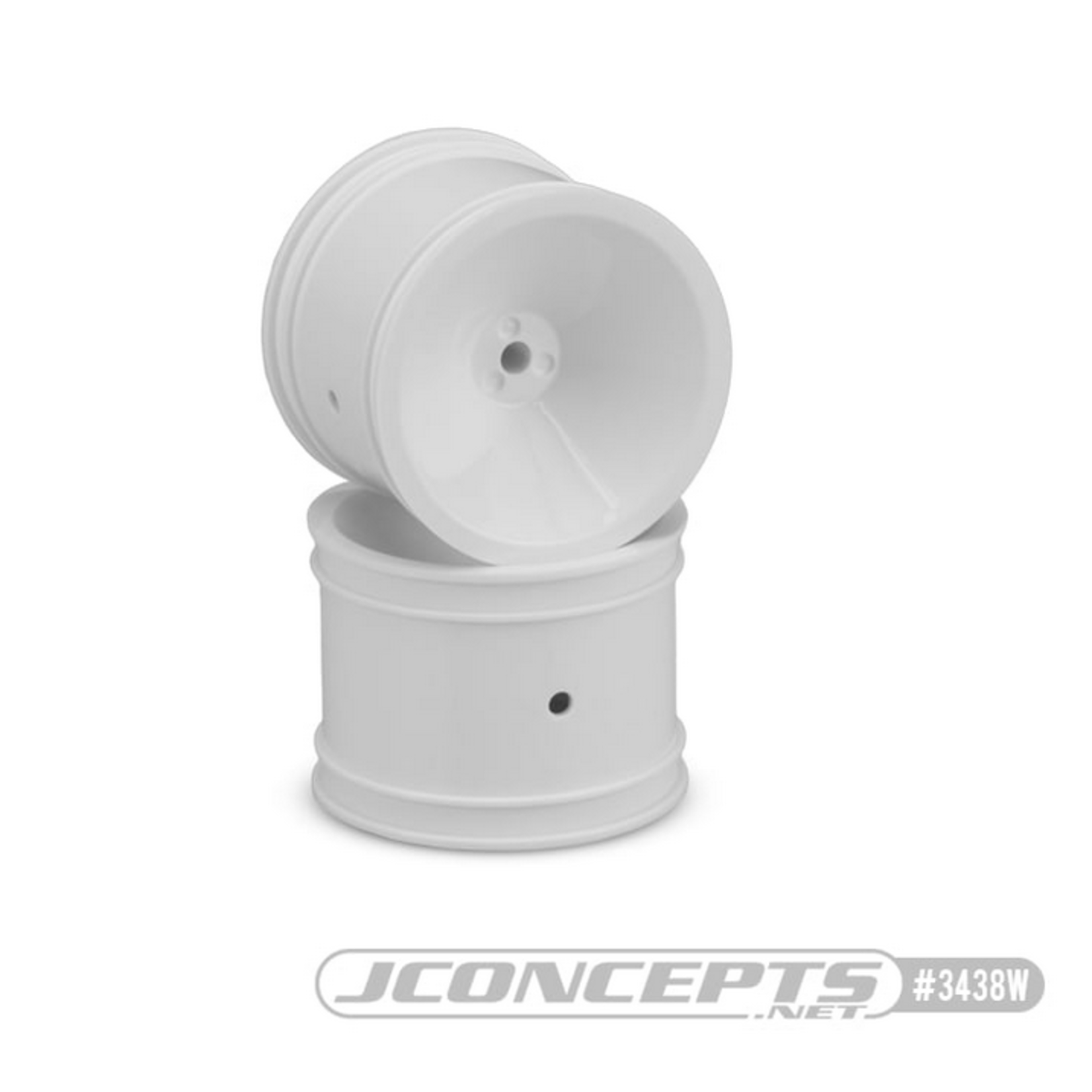 JConcepts #3438W JConcepts  Mono – 1.7” RC10 Rear Wheel (White) (2)