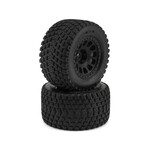Traxxas #7862  Traxxas Tires & wheels, assembled, glued (XRT® Race black wheels, Gravix® belted tires, dual profile (4.3" outer, 5.7" inner), foam inserts) (left & right)
