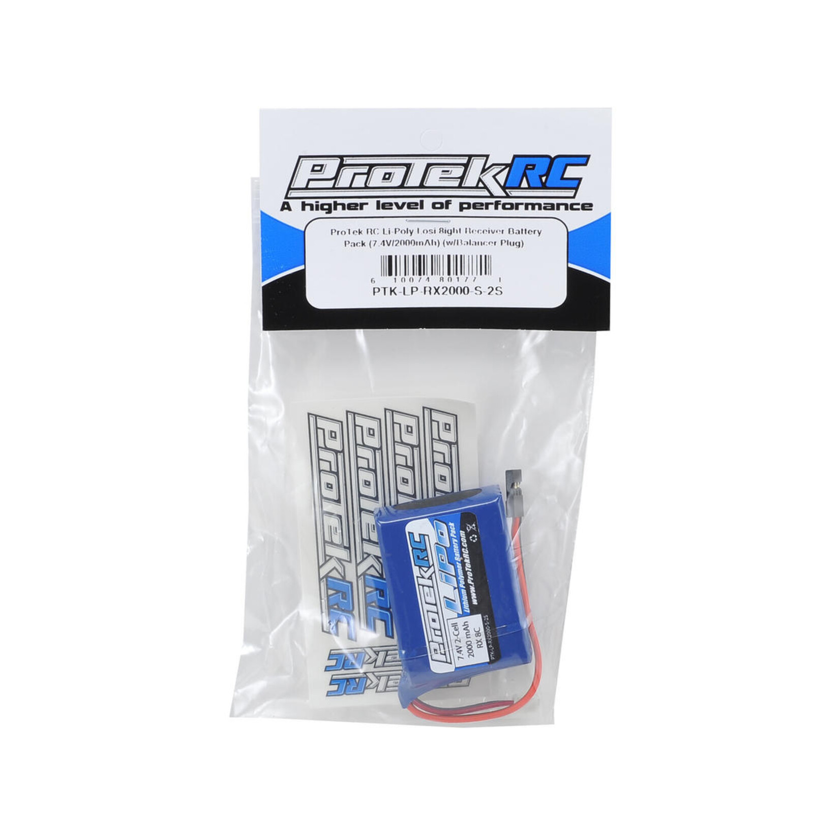 ProTek RC #PTK-5171  ProTek RC LiPo HB & Losi 8IGHT Receiver Battery Pack (7.4V/2000mAh)