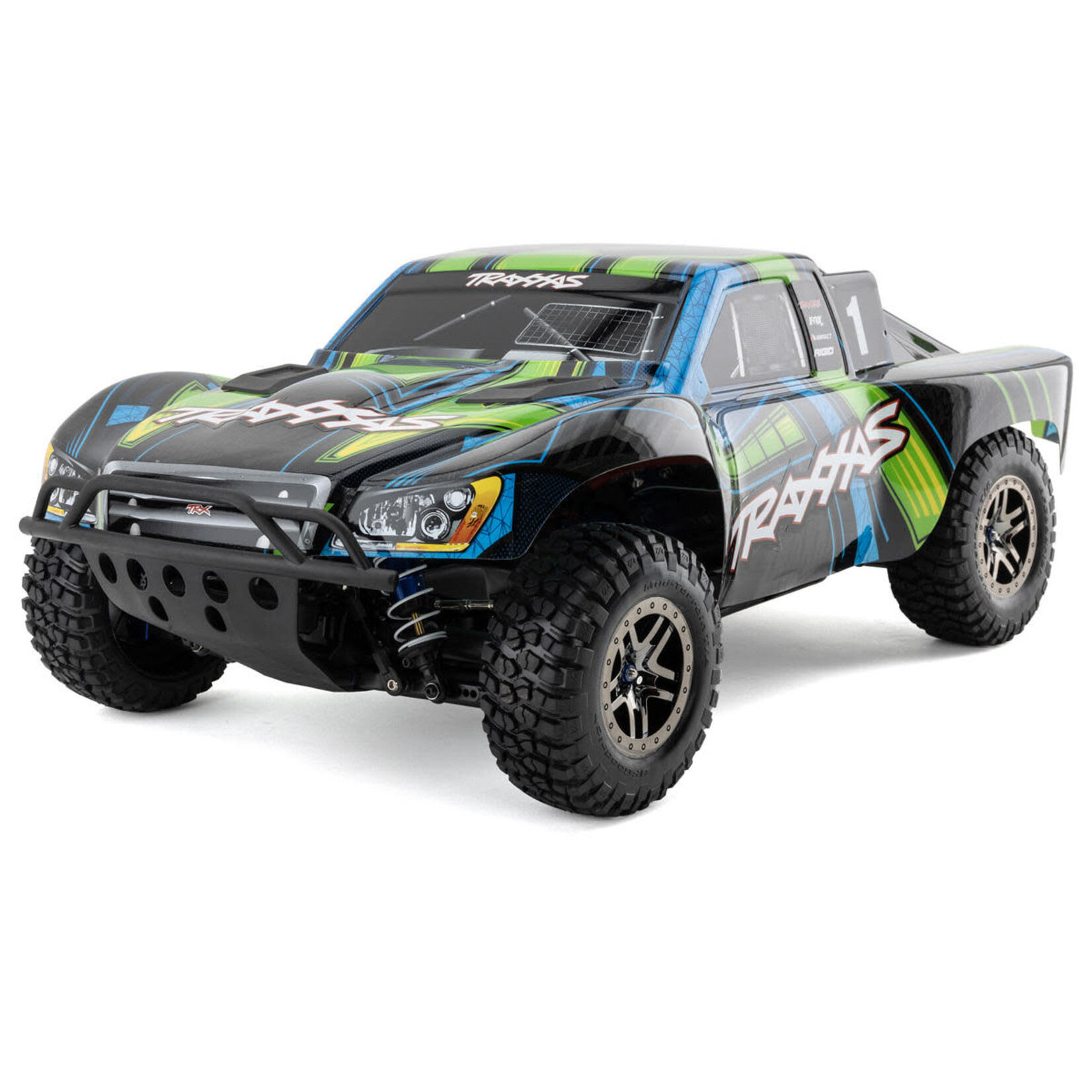 Traxxas #68277-4-GRN Traxxas Slash 4x4 "Ultimate" VXL Brushless RTR 4WD Short Course Truck (Green) w/TSM & TQi 2.4GHz Radio