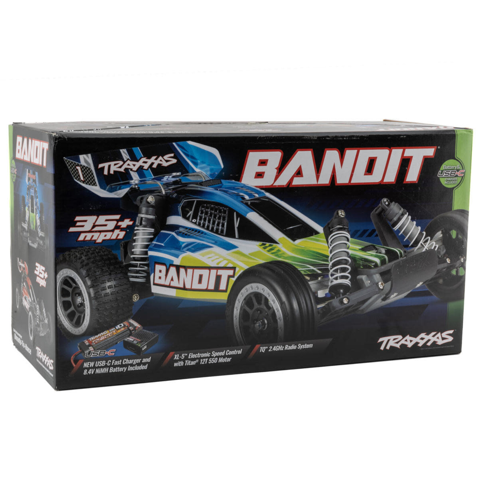 Traxxas #24254-8-RED  Traxxas Bandit 1/10 RTR 2WD Electric Buggy (Red) w/XL-5 ESC, TQ 2.4GHz Radio, Battery & USB-C Charger