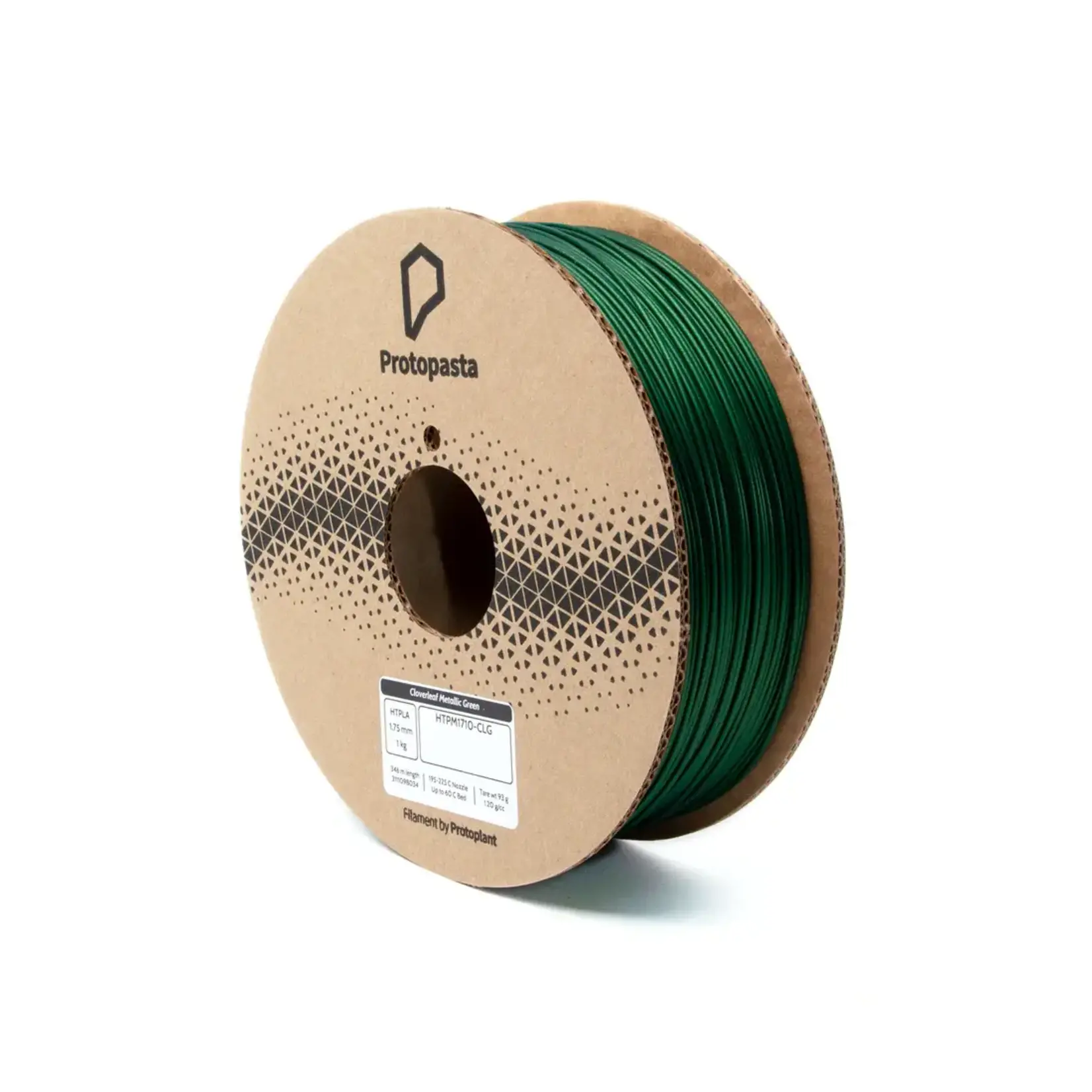 Protopasta Protopasta Cloverleaf Metallic Green HTPLA  1.75mm 1kg Spool #HTPM1710-CLG