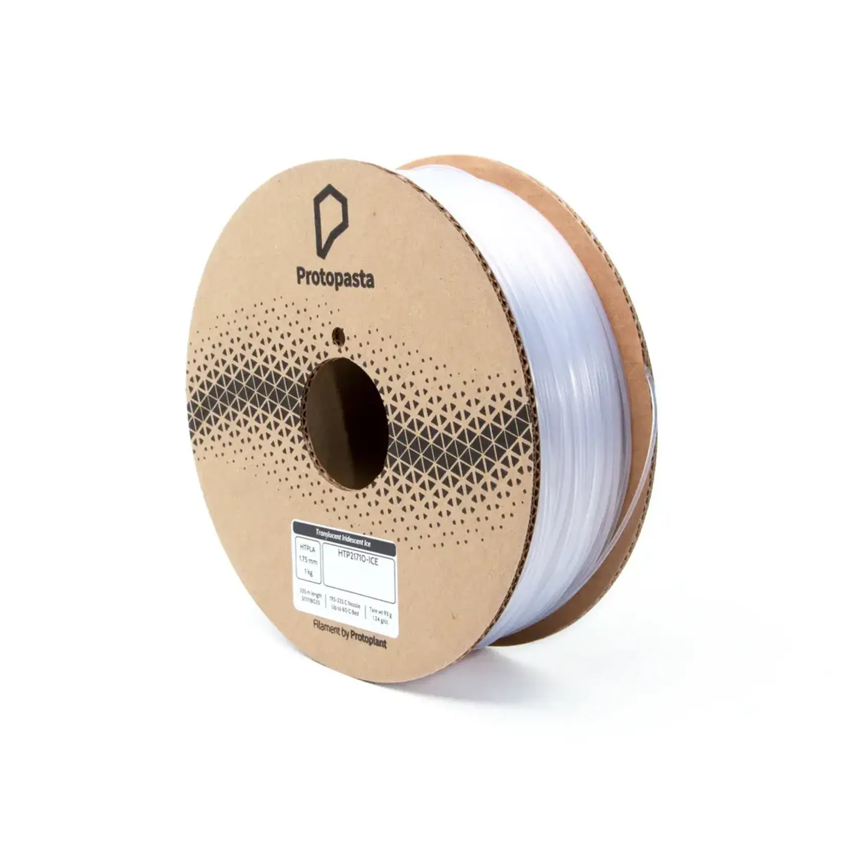 Protopasta Protopasta Iridescent Ice Clear Translucent HTPLA  1.75mm 1kg Spool #HTP21710-ICE