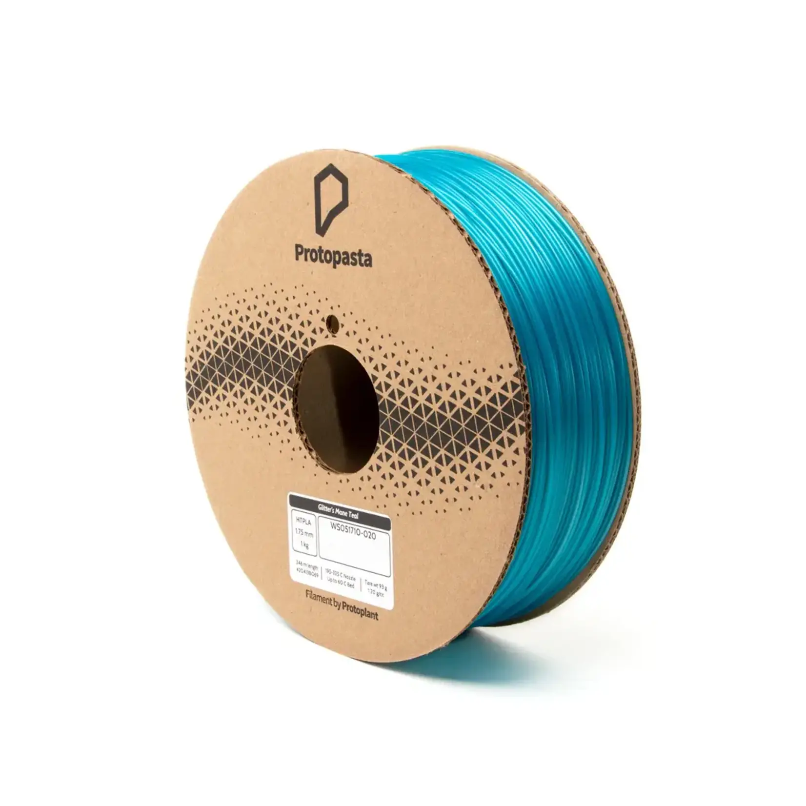 Protopasta Protopasta Sheyb Designs Glitter's Mane Teal HTPLA 1.75mm 1kg Spool #WS051710-020