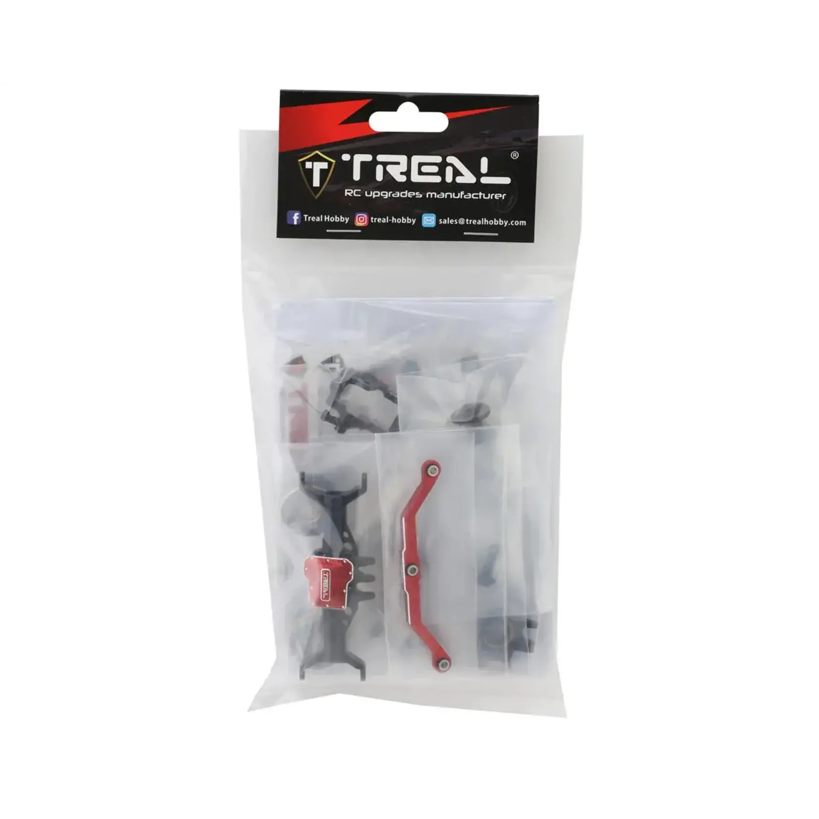Treal #X003TM0ZKH Treal Hobby TRX-4M Aluminum Front Portal Axle Set (Black)