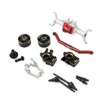 Treal #X003TLISRZ Treal Hobby TRX-4M Aluminum Front Portal Axle Set (Silver)