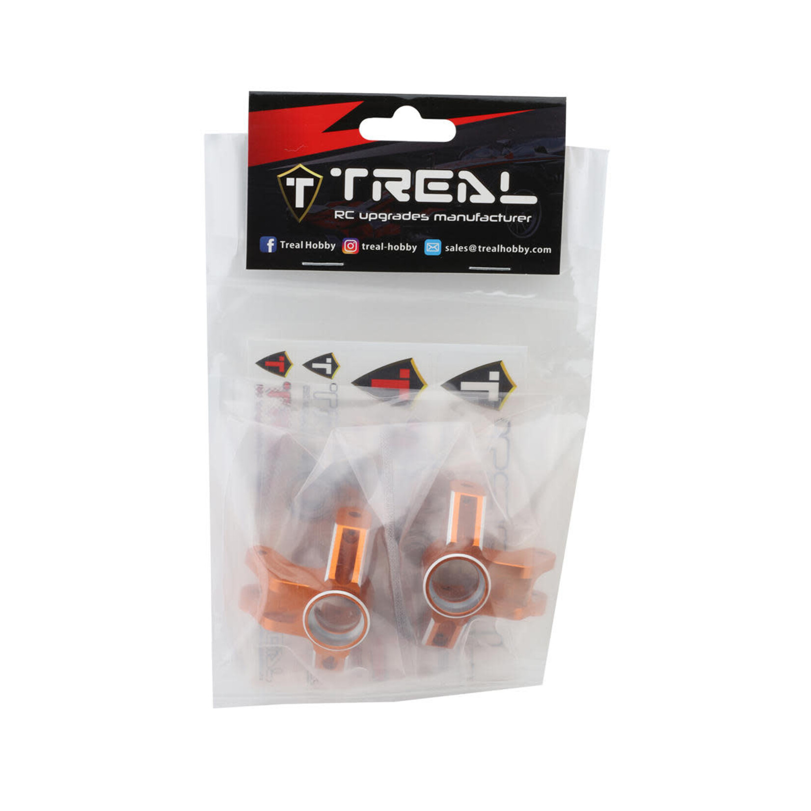 Treal #X003FCJPXT Treal Hobby Losi LMT Aluminum Front Steering Knuckle (Orange) (2)