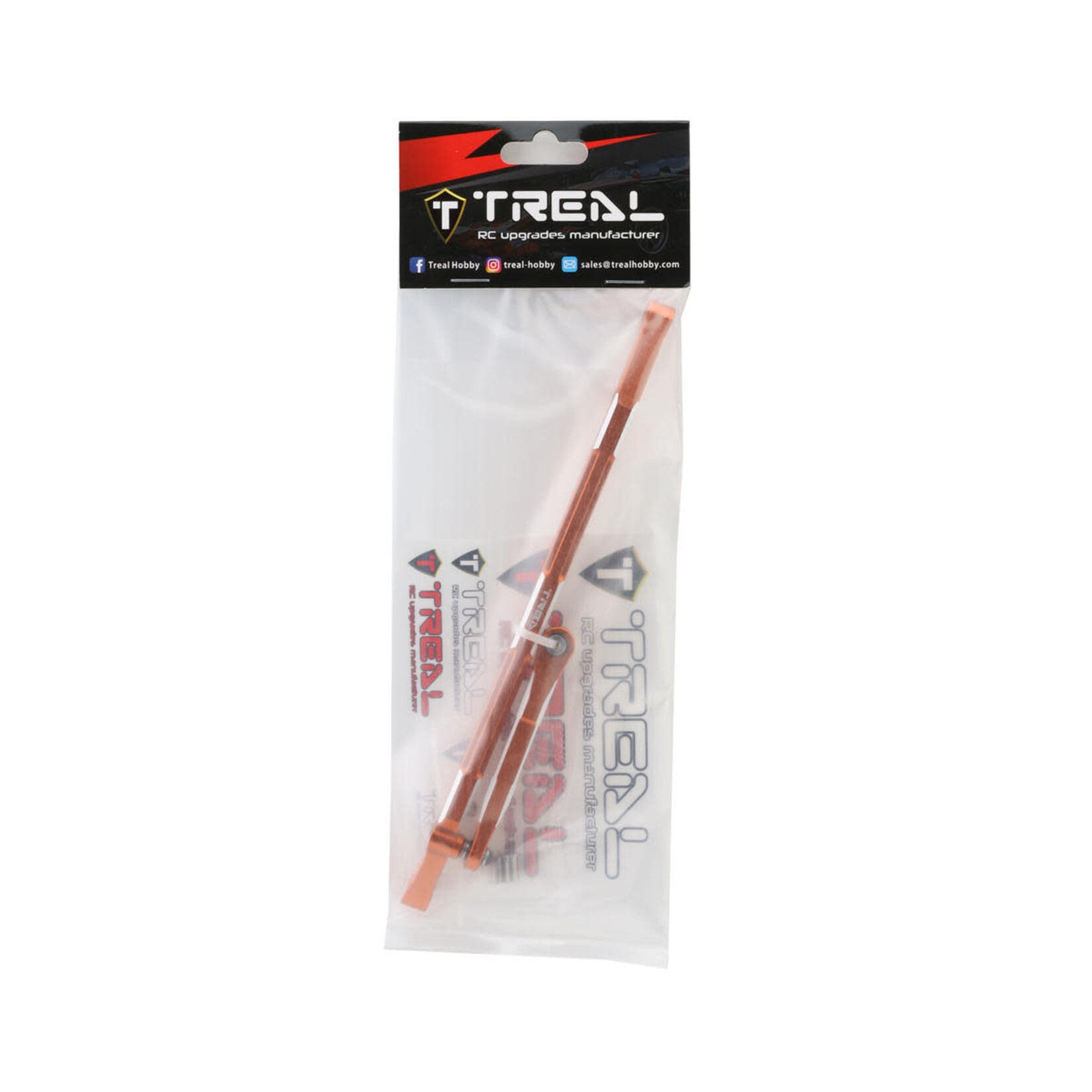 Treal #X003FXWRKV Treal Hobby Losi LMT Aluminum Steering Linkage (Orange)