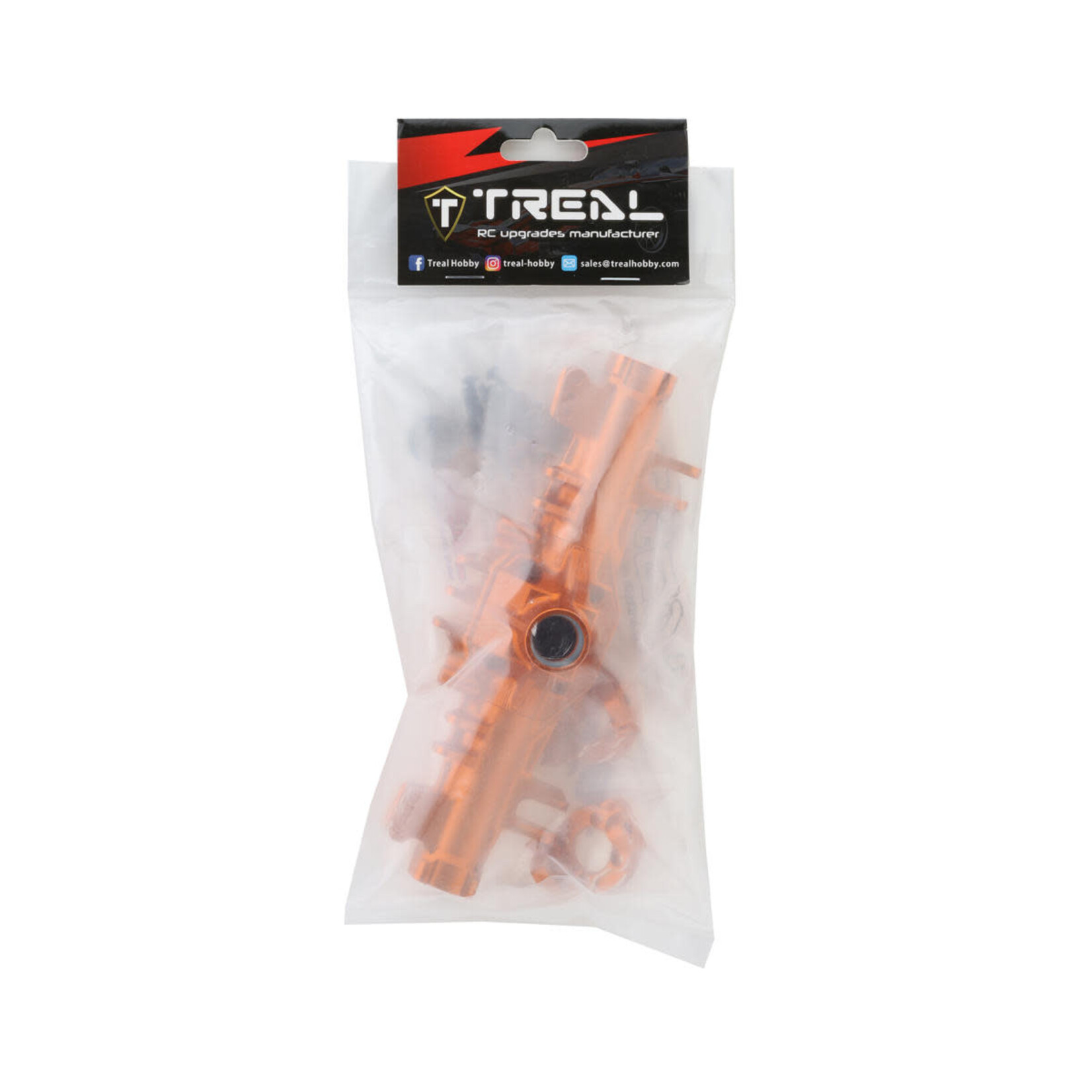 Treal #X003FB8Q17 Treal Hobby Losi LMT CNC-Machined Aluminum Front Axle Housing (Orange)