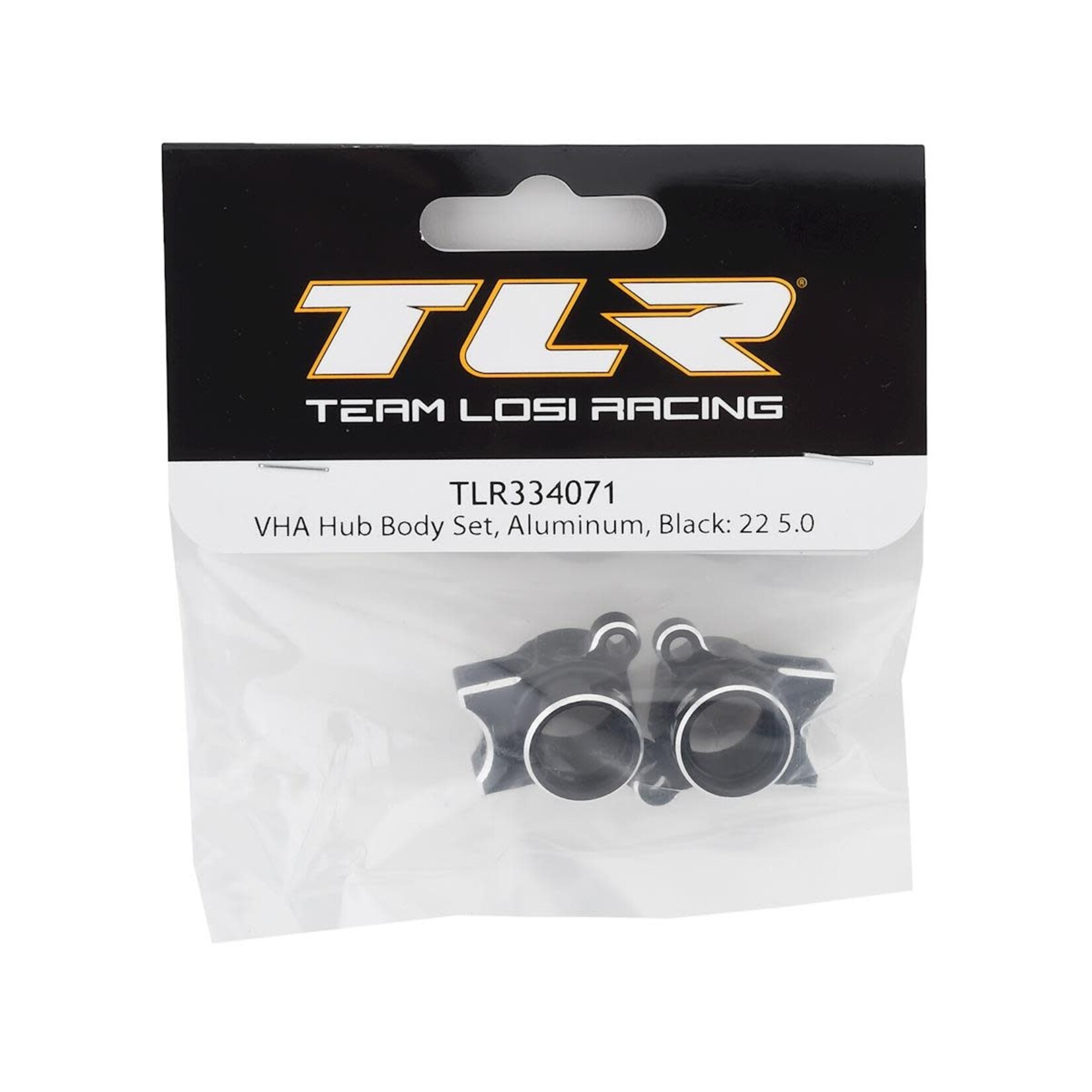 TLR #TLR334071 Team Losi Racing 22 5.0 Aluminum VHA Hub Body Set (Black) (2)