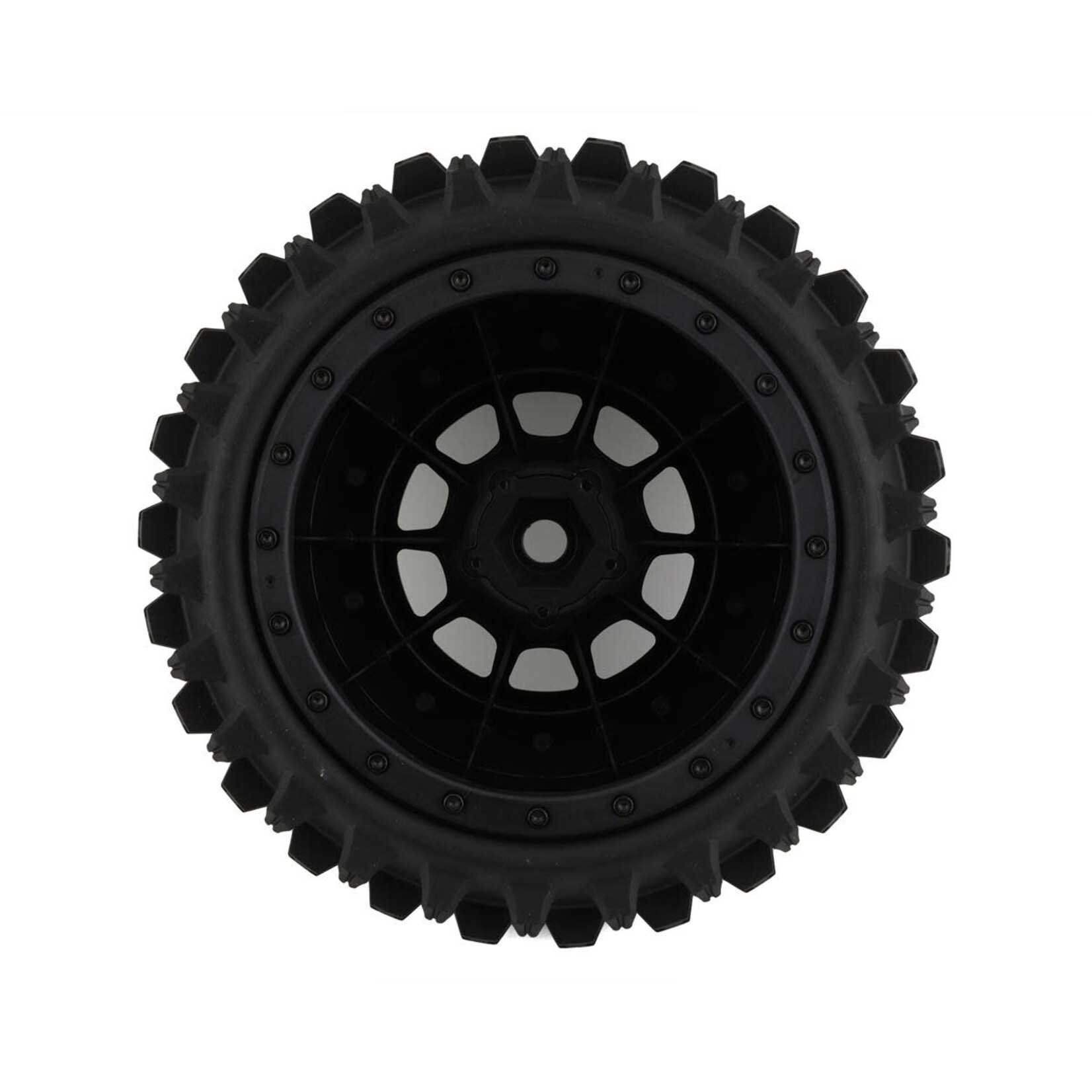 JConcepts #4013-3994 JConcepts Magma Pre-Mounted Monster Truck Tires w/Hazard Wheel (Black) (2) (Platinum)