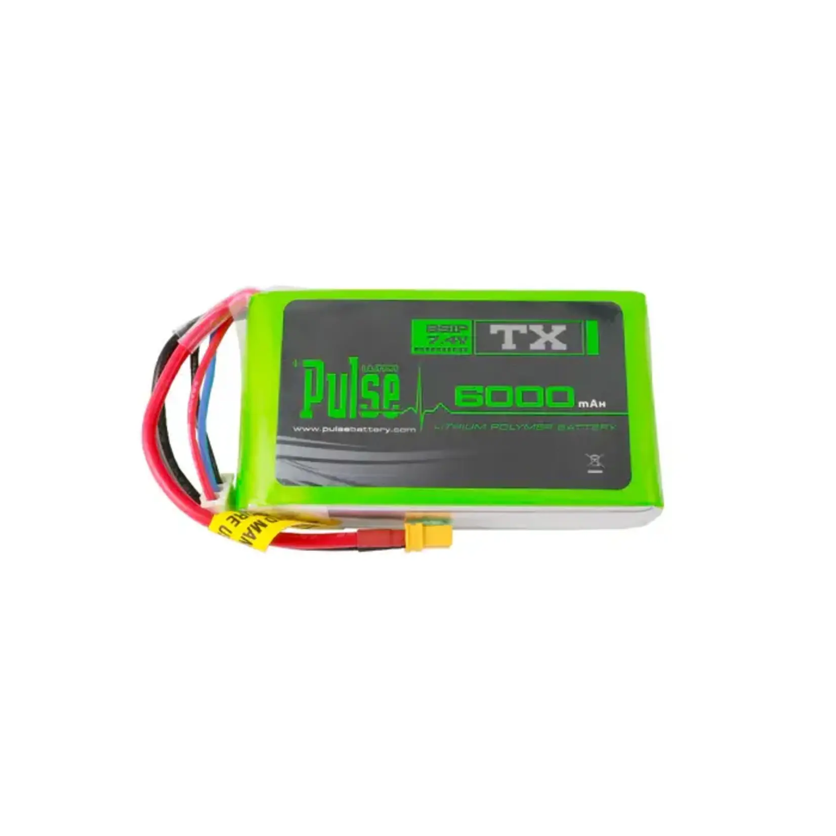 Pulse #PLUTX-60002  Pulse 6000mAh Transmitter 2S 7.4V LiPo Battery For Radio Master Boxer and MT12