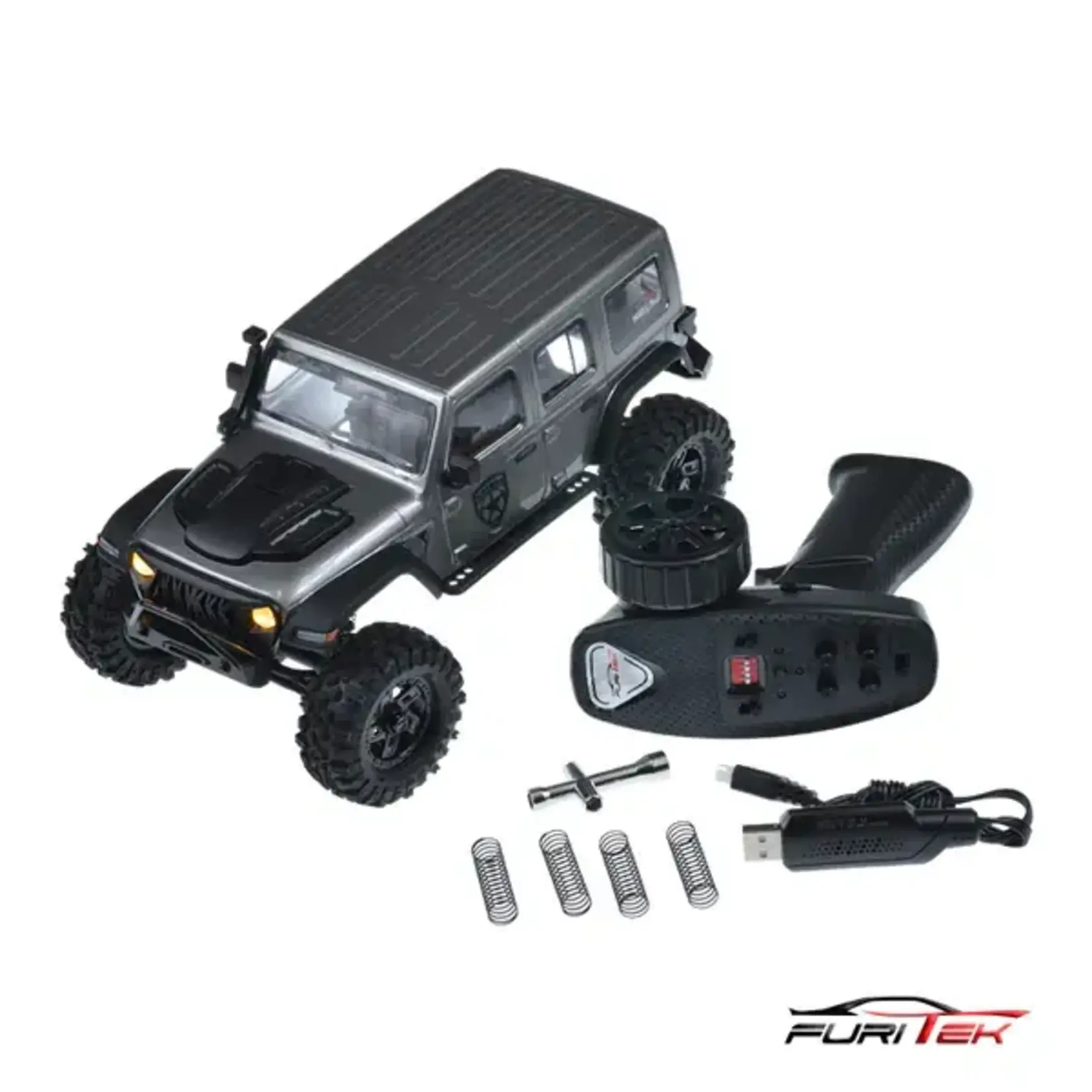Furitek #FUR-2529 FURITEK FX118 KATANA RTR BRUSHLESS 1/18 RC CRAWLER KIT (GREY)