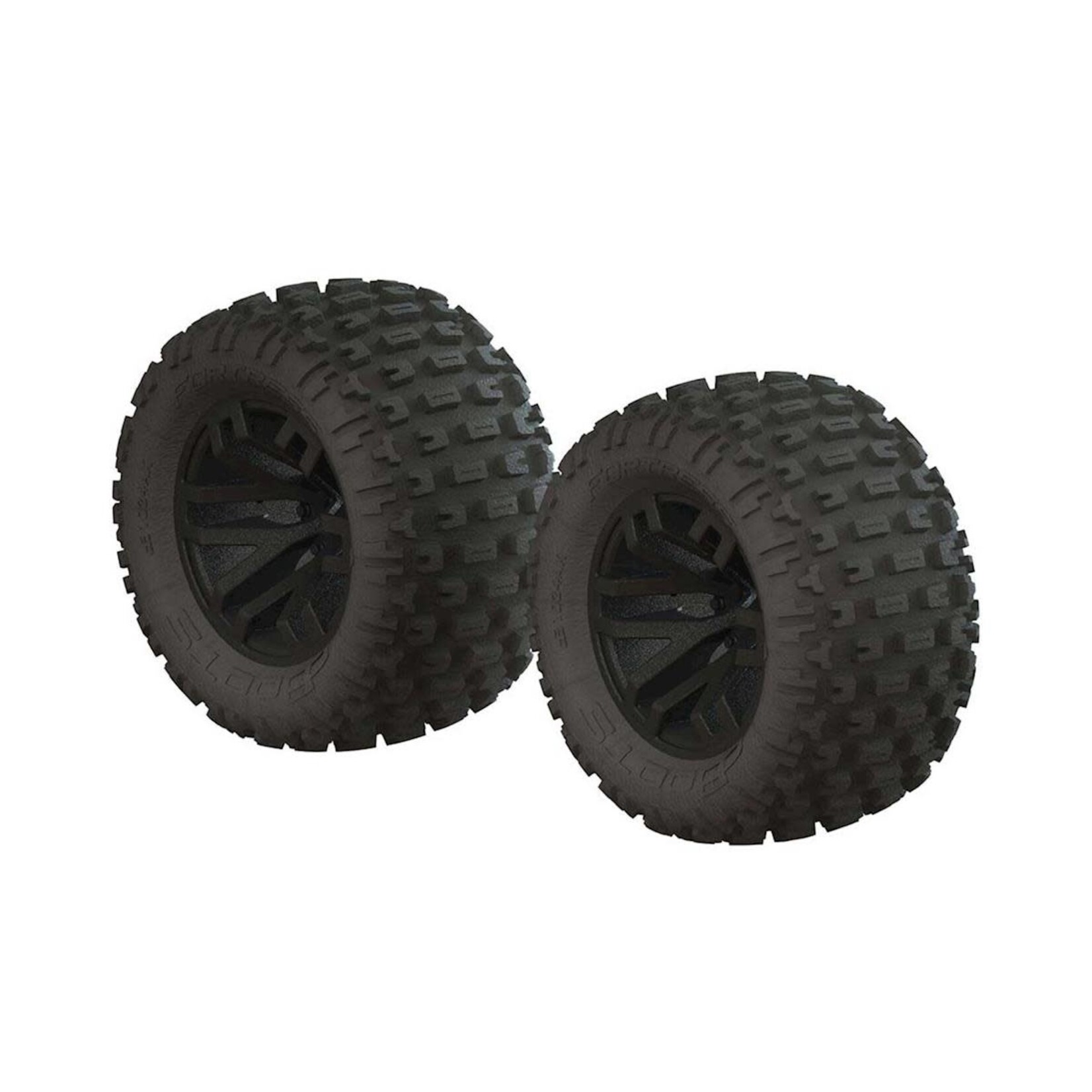 ARRMA #AR550044 Arrma dBoots "Fortress MT" Monster Truck Pre-Mounted Tire Set (Black) (2) w/14mm Hex