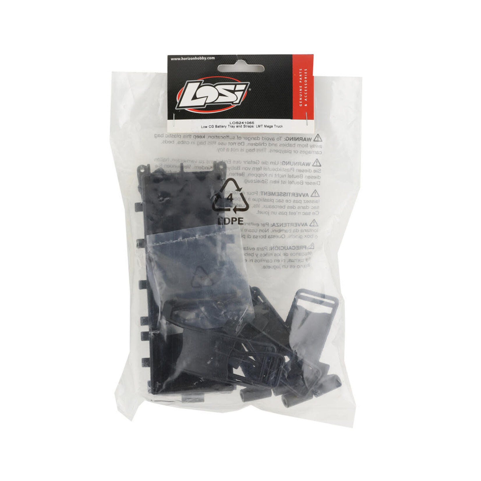 Losi #LOS241065 Losi LMT Mega Low CG Battery Tray & Straps