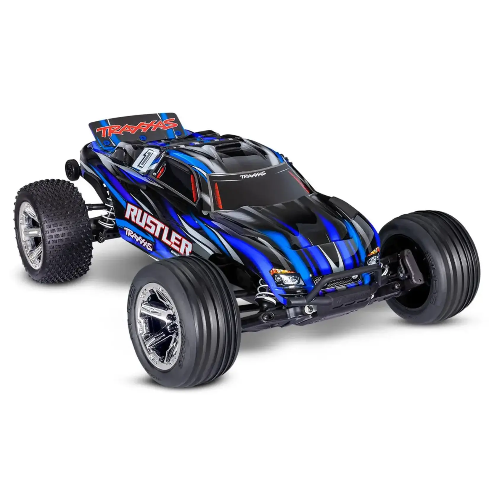 Traxxas #37354-4-BLUE Traxxas Rustler BL-2s HD 1/10 RTR 2WD Brushless Stadium Truck (Blue) w/BL-2s ESC & TQ 2.4GHz Radio