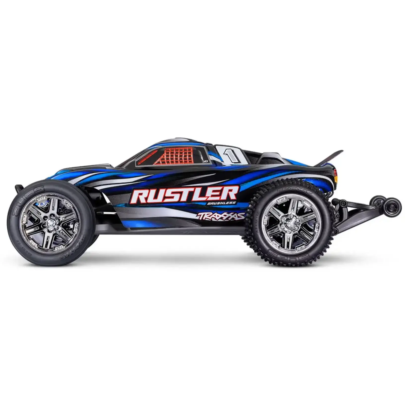 Traxxas #37354-4-BLUE Traxxas Rustler BL-2s HD 1/10 RTR 2WD Brushless Stadium Truck (Blue) w/BL-2s ESC & TQ 2.4GHz Radio
