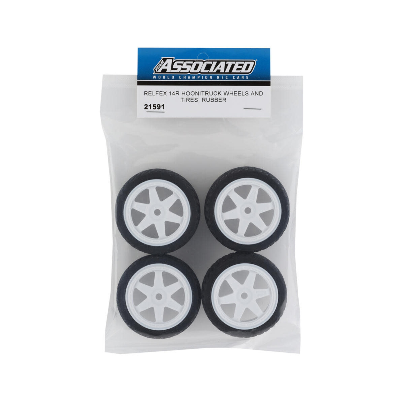 Team Associated #21591 Team Associated Reflex 14R Hoonitruck Pre-Mounted Tires (Rubber) w/12mm Hex