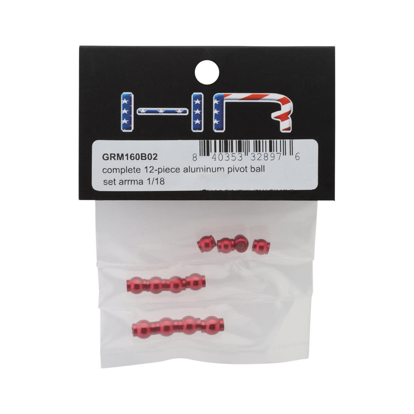 Hot Racing #GRM160B02 Hot Racing Arrma 1/18 Aluminum Pivot Ball Set (Red) (12)